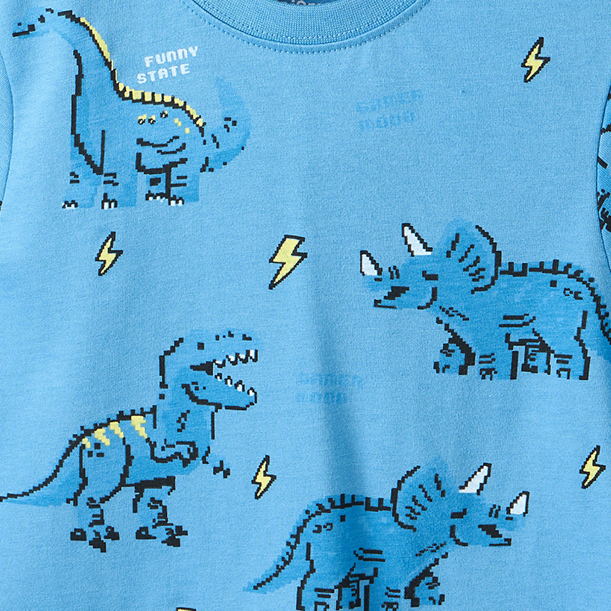 Juniors Crew Neck Short Sleeves T-shirt with Dinosaur Print-boys-clothing-tshirtsandpolos-image-4