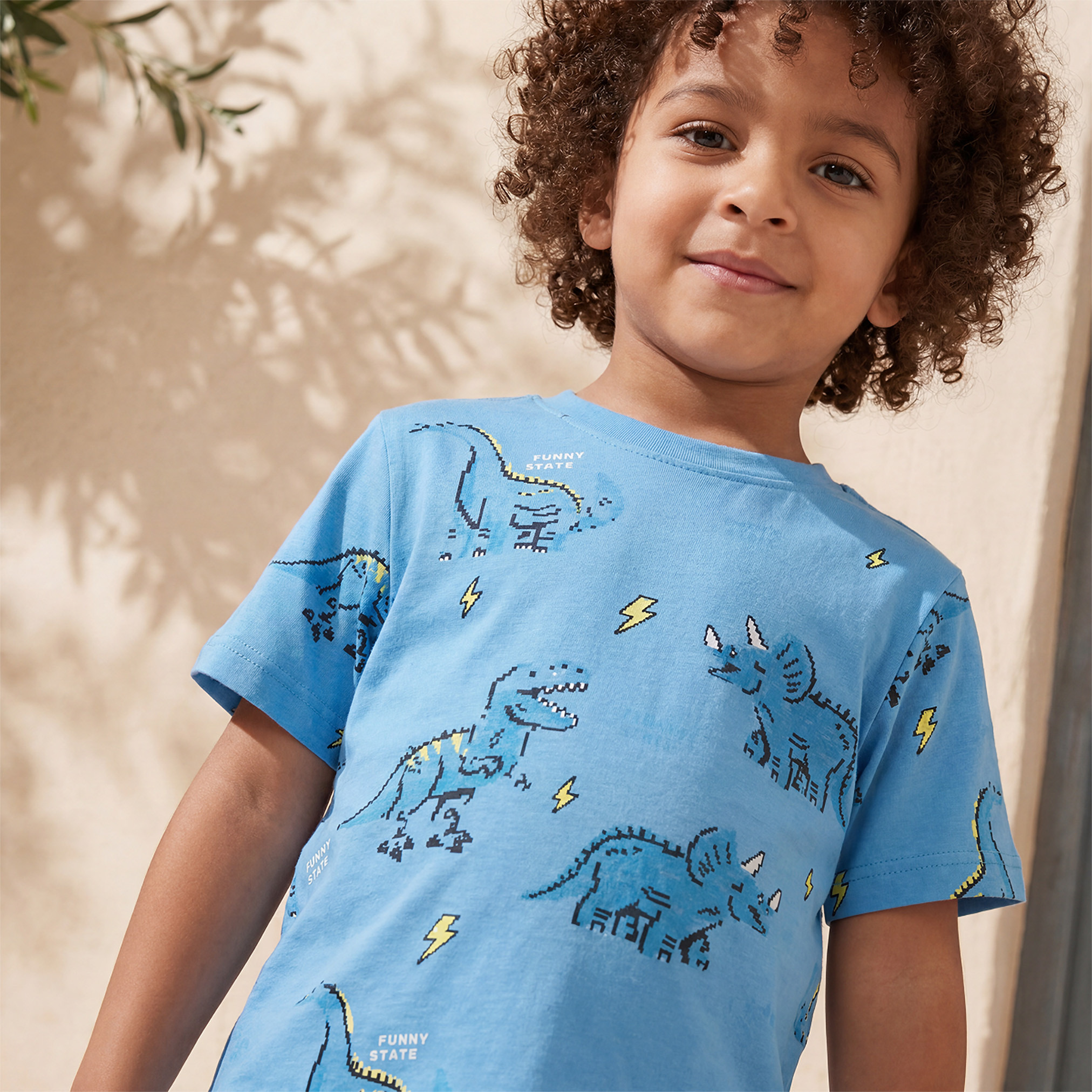 Juniors Crew Neck Short Sleeves T-shirt with Dinosaur Print-boys-clothing-tshirtsandpolos-image-6