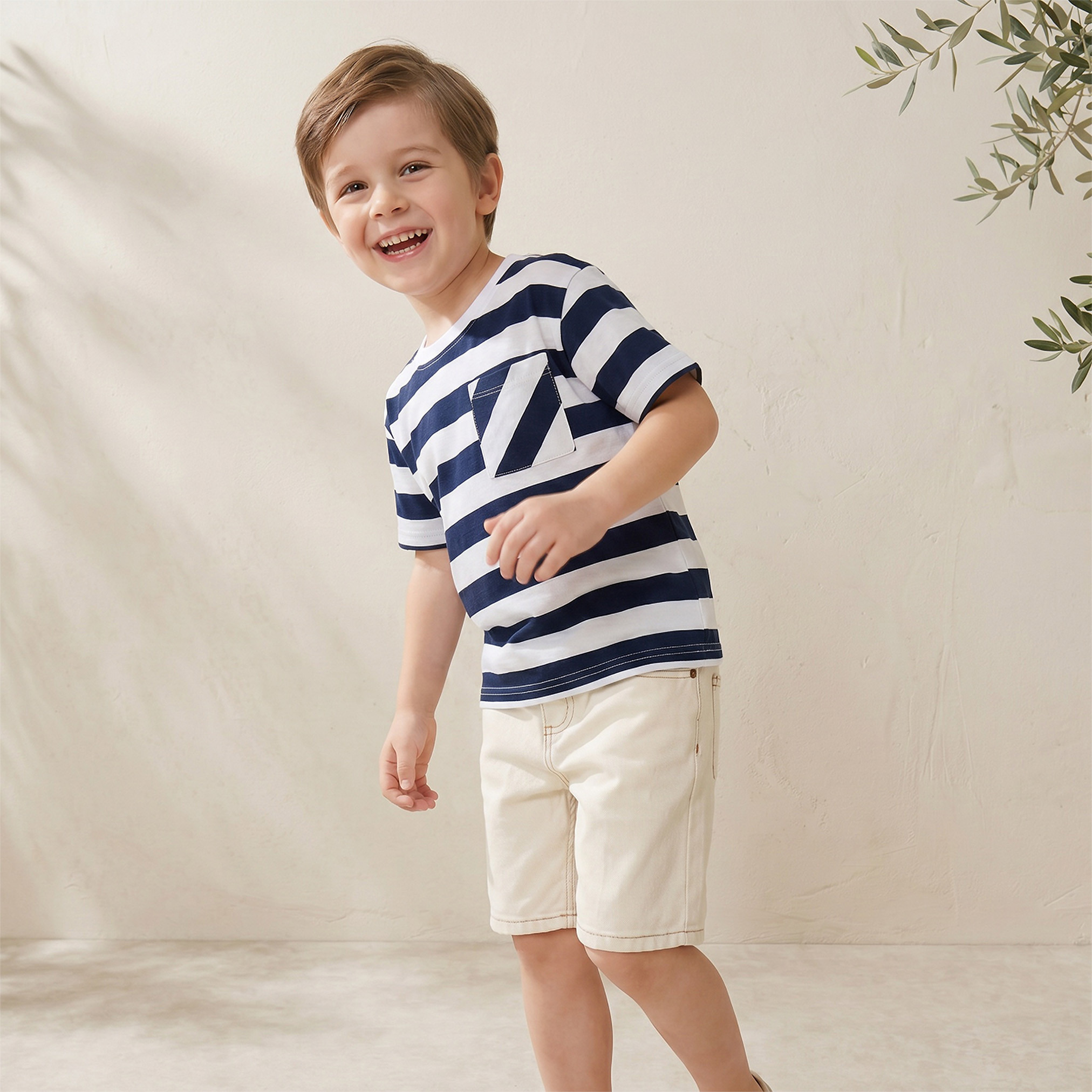 Juniors Crew Neck Short Sleeves T-shirt with Stripes-boys-clothing-tshirtsandpolos-image-5