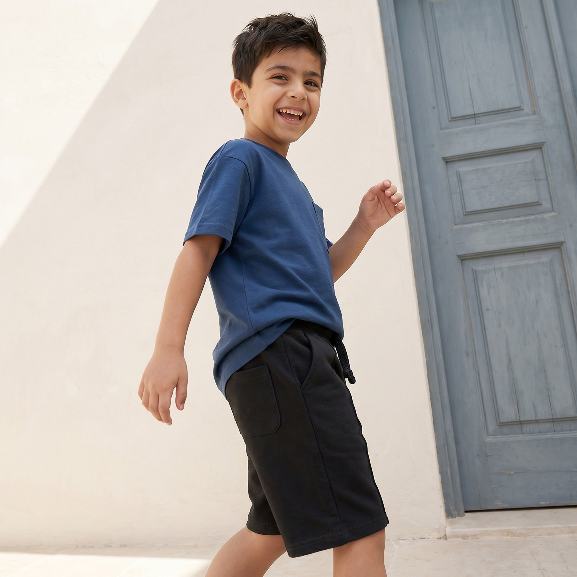Juniors Crew Neck Short Sleeves T-shirt with Chest Pocket-boys-clothing-tshirtsandpolos-image-6