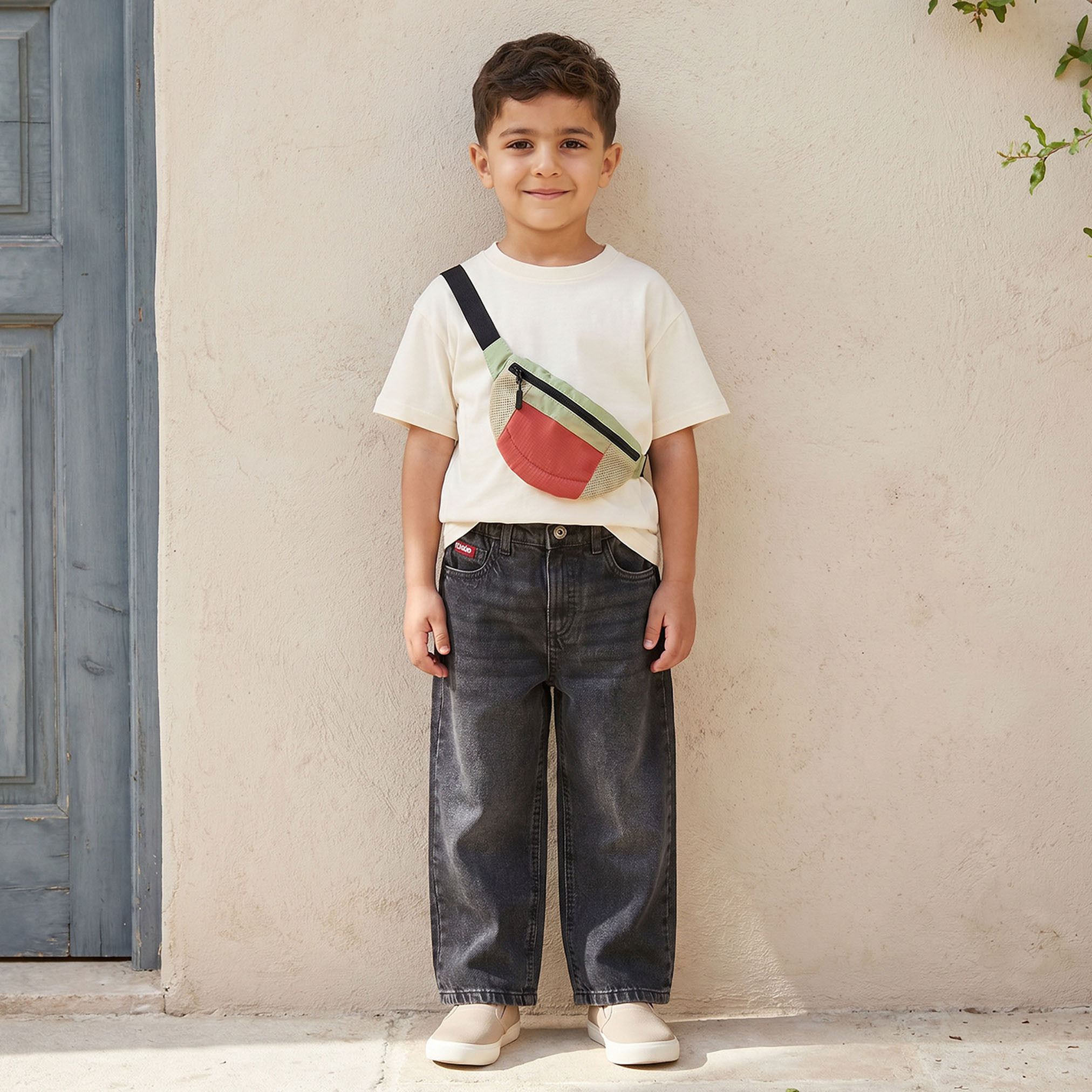 Juniors Crew Neck Short Sleeves T-shirt with Crossbody Bag Accent-boys-clothing-tshirtsandpolos-image-2