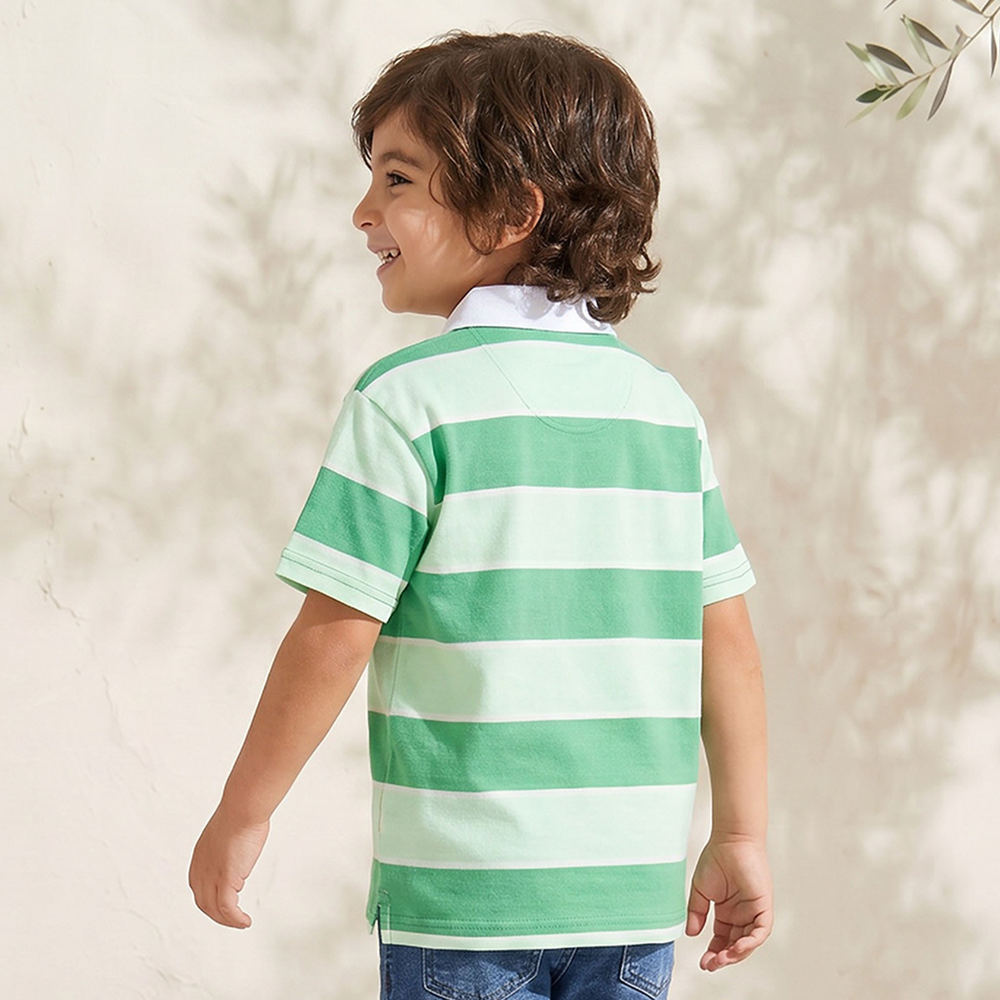 Juniors Collared Short Sleeves Polo T-shirt with Stripes-boys-clothing-tshirtsandpolos-image-3