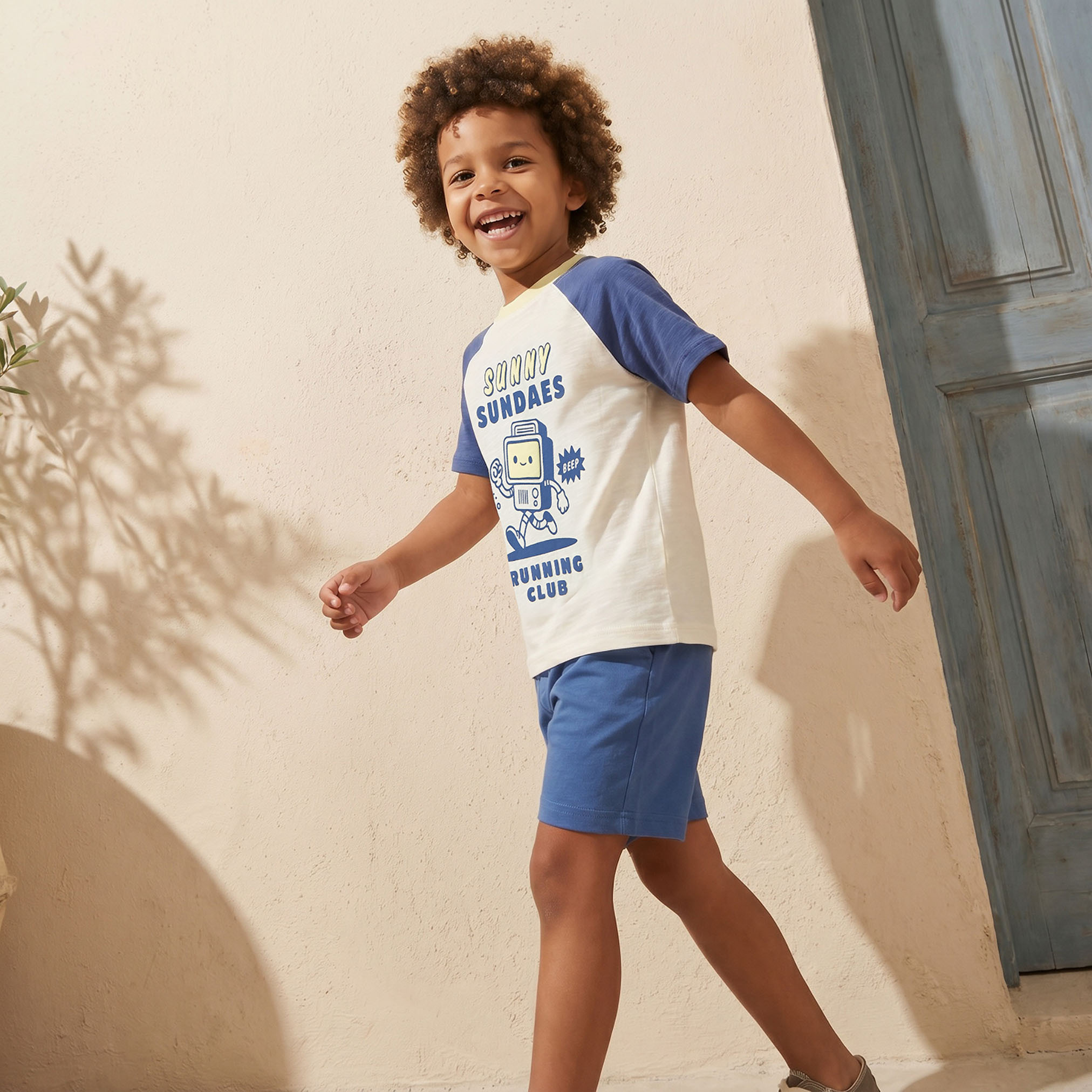 Juniors Crew Neck Short Sleeves T-shirt with Robot Print-boys-clothing-tshirtsandpolos-image-5