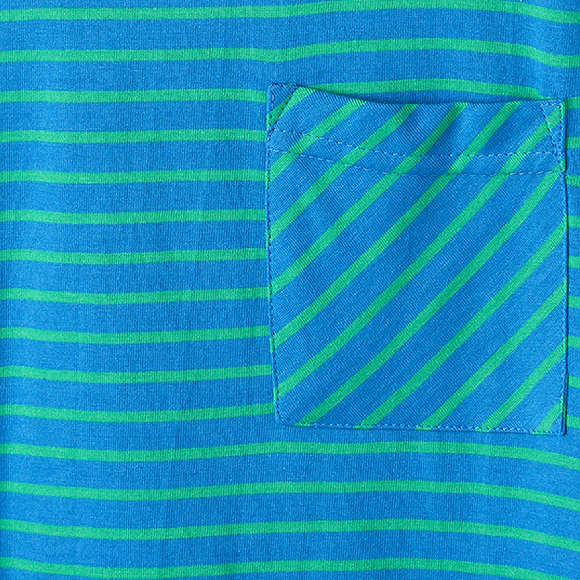 تيشيرت مخطط بياقة ضيقة وأكمام قصيرة من جونيورز-boys-clothing-tshirtsandpolos-image-4