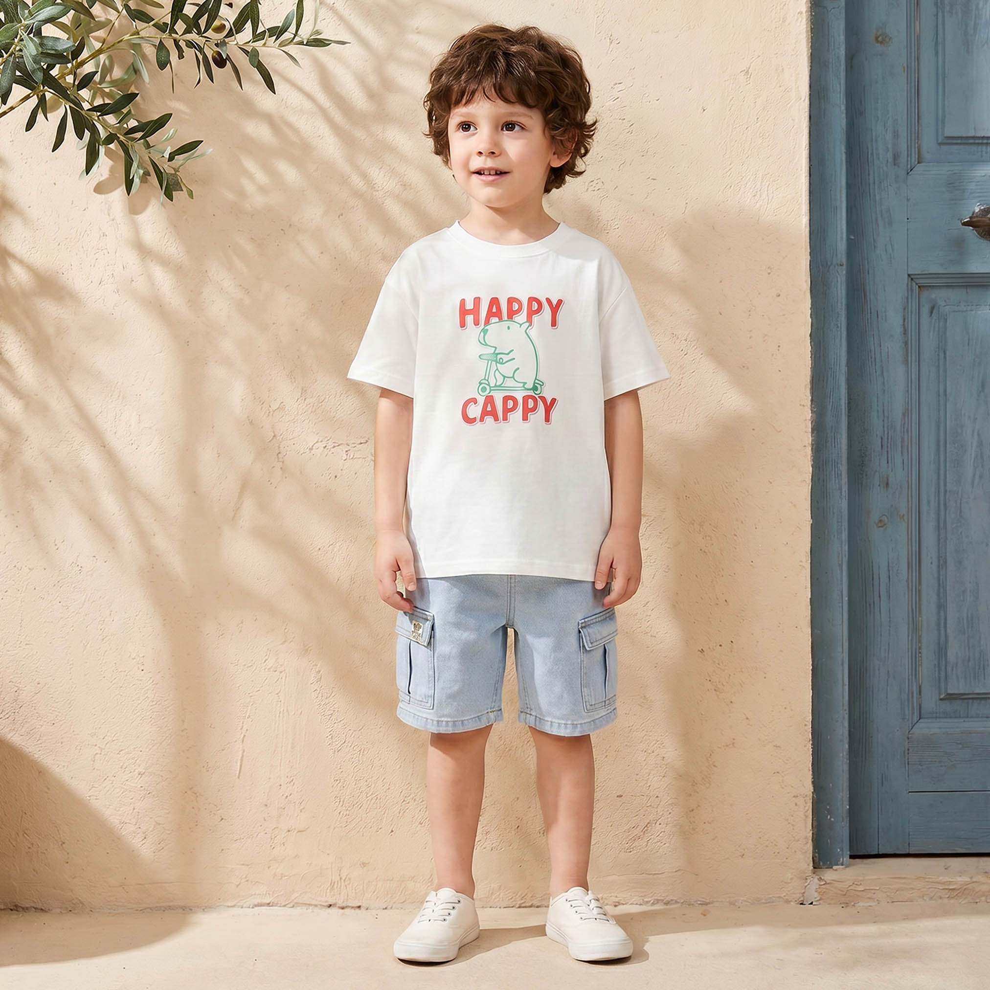 Juniors Crew Neck Short Sleeves T-shirt with Capybara Print-boys-clothing-tshirtsandpolos-image-2