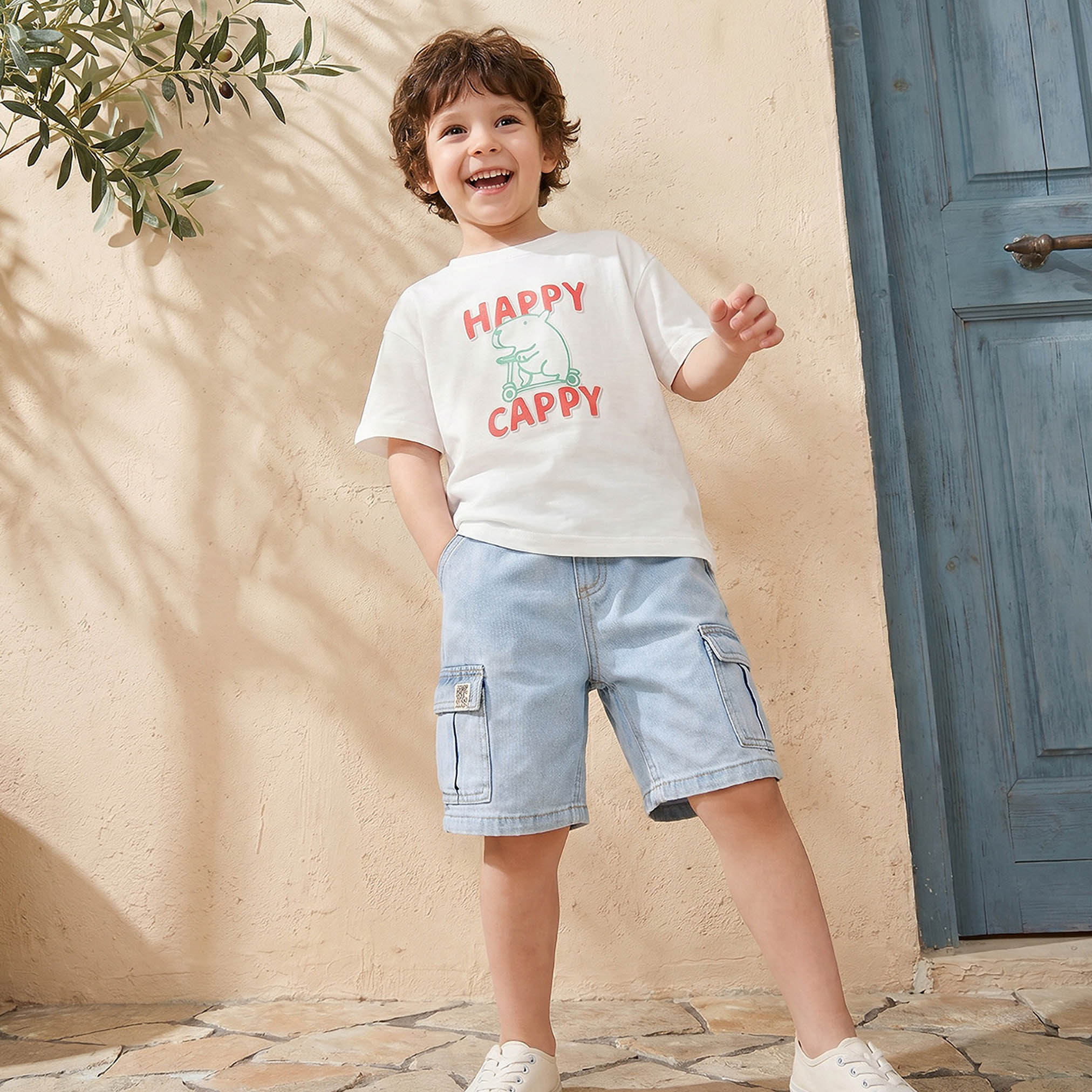 Juniors Crew Neck Short Sleeves T-shirt with Capybara Print-boys-clothing-tshirtsandpolos-image-5