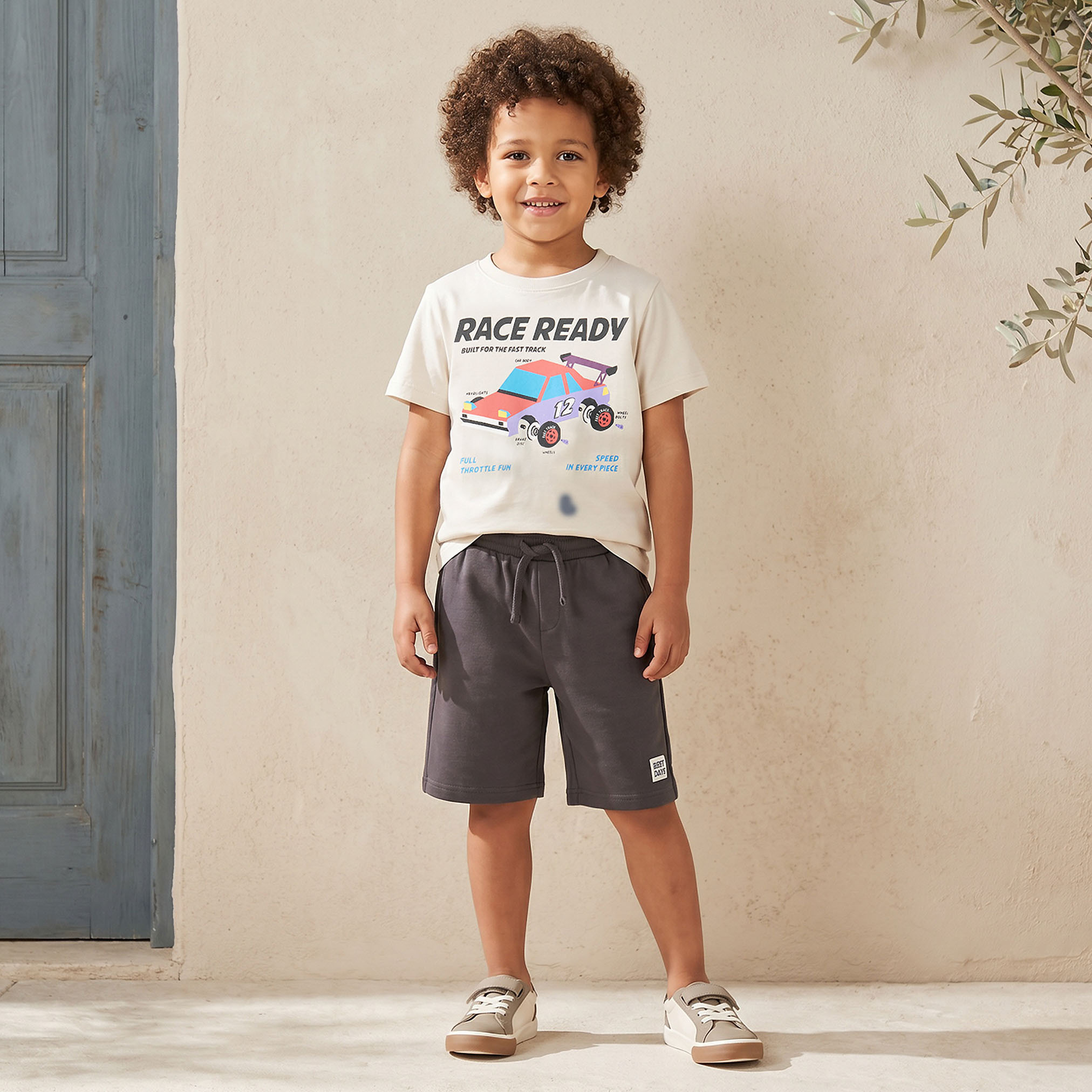 Juniors Crew Neck Short Sleeves T-shirt with Graphic Print-boys-clothing-tshirtsandpolos-image-2