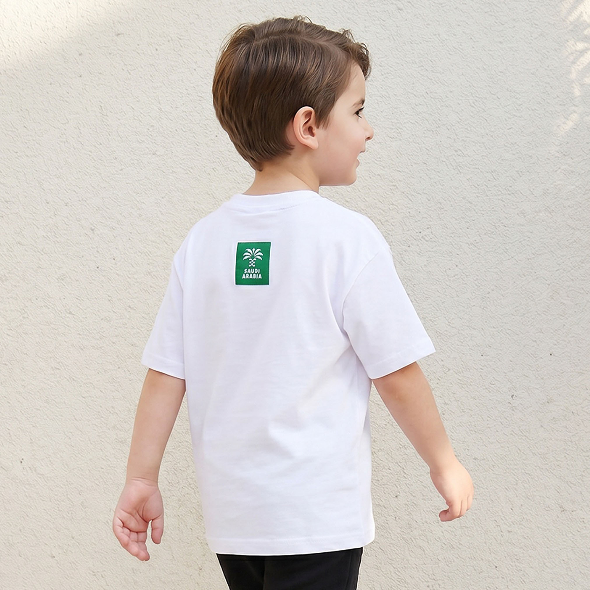 Juniors Crew Neck Short Sleeves T-shirt with KSA National Day Print-boys-clothing-tshirtsandpolos-image-3