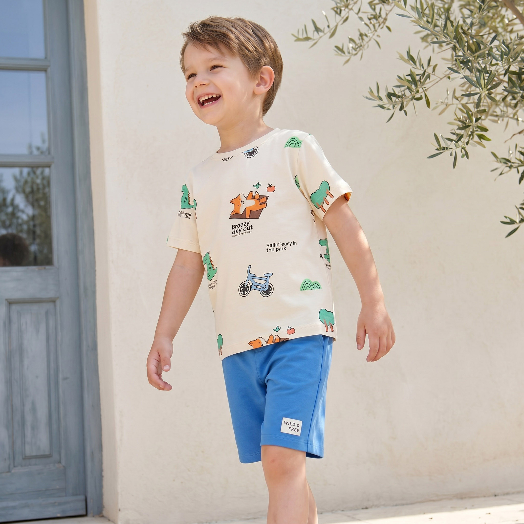 Juniors Crew Neck Short Sleeves T-shirt with Graphic Print-boys-clothing-tshirtsandpolos-image-6