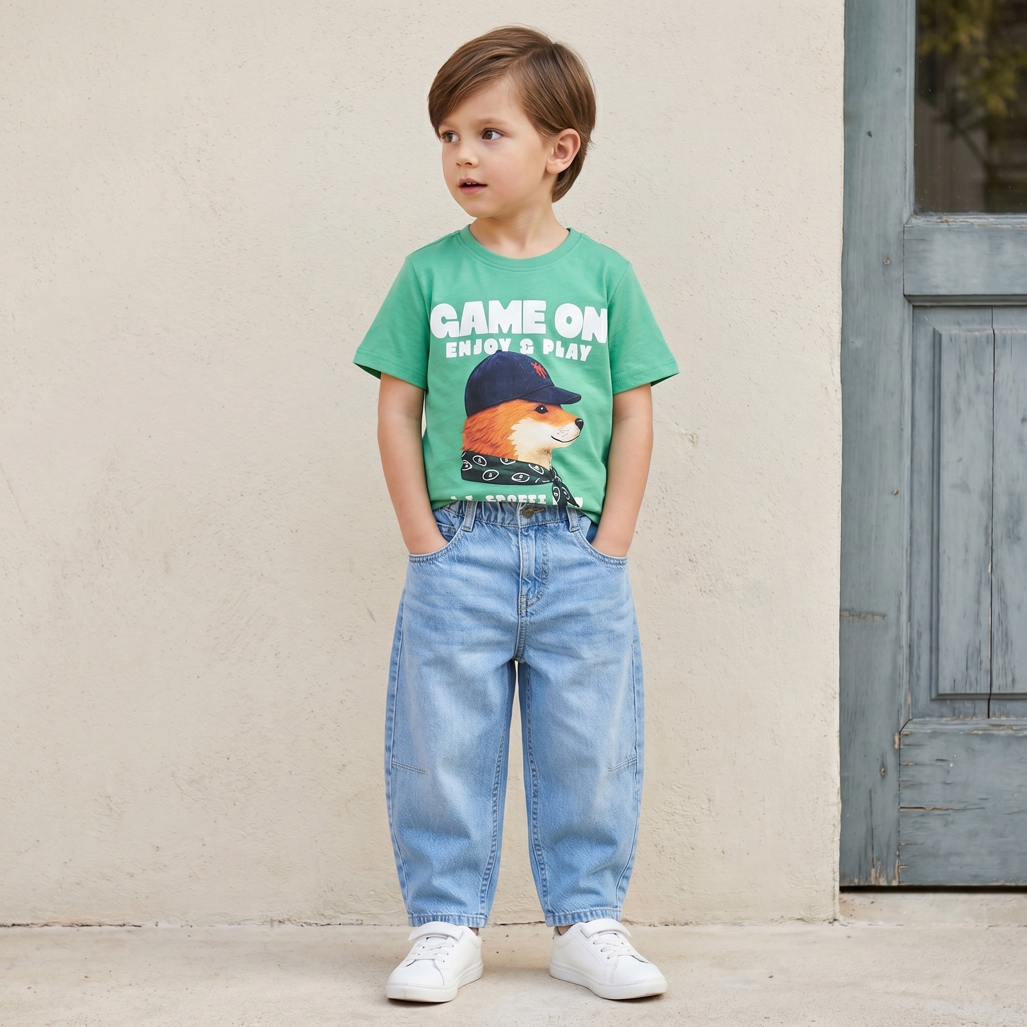 Juniors Crew Neck Short Sleeves T-shirt with Graphic Print-boys-clothing-tshirtsandpolos-image-5