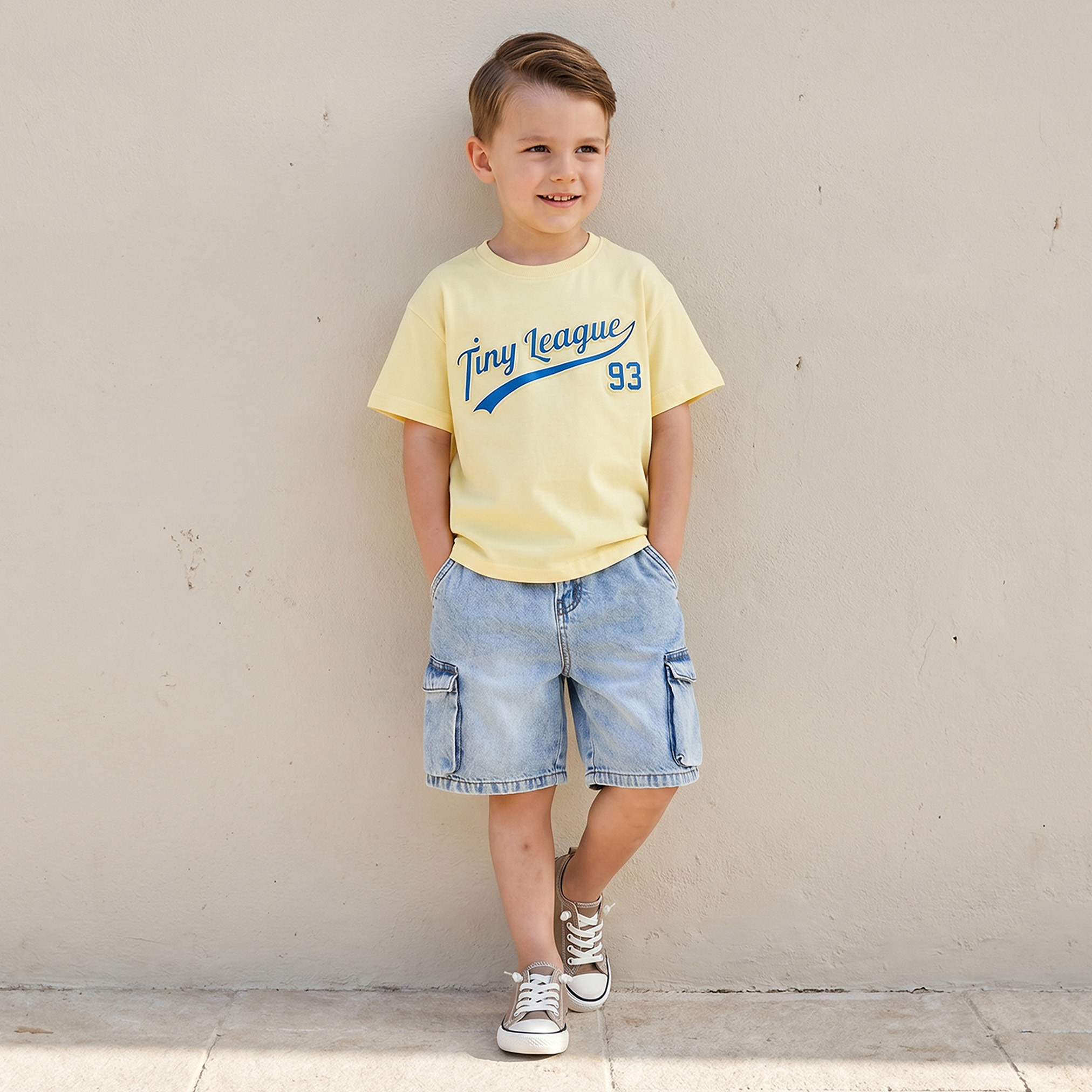 Juniors Crew Neck Short Sleeves T-shirt with Typographic Print-boys-clothing-tshirtsandpolos-image-2