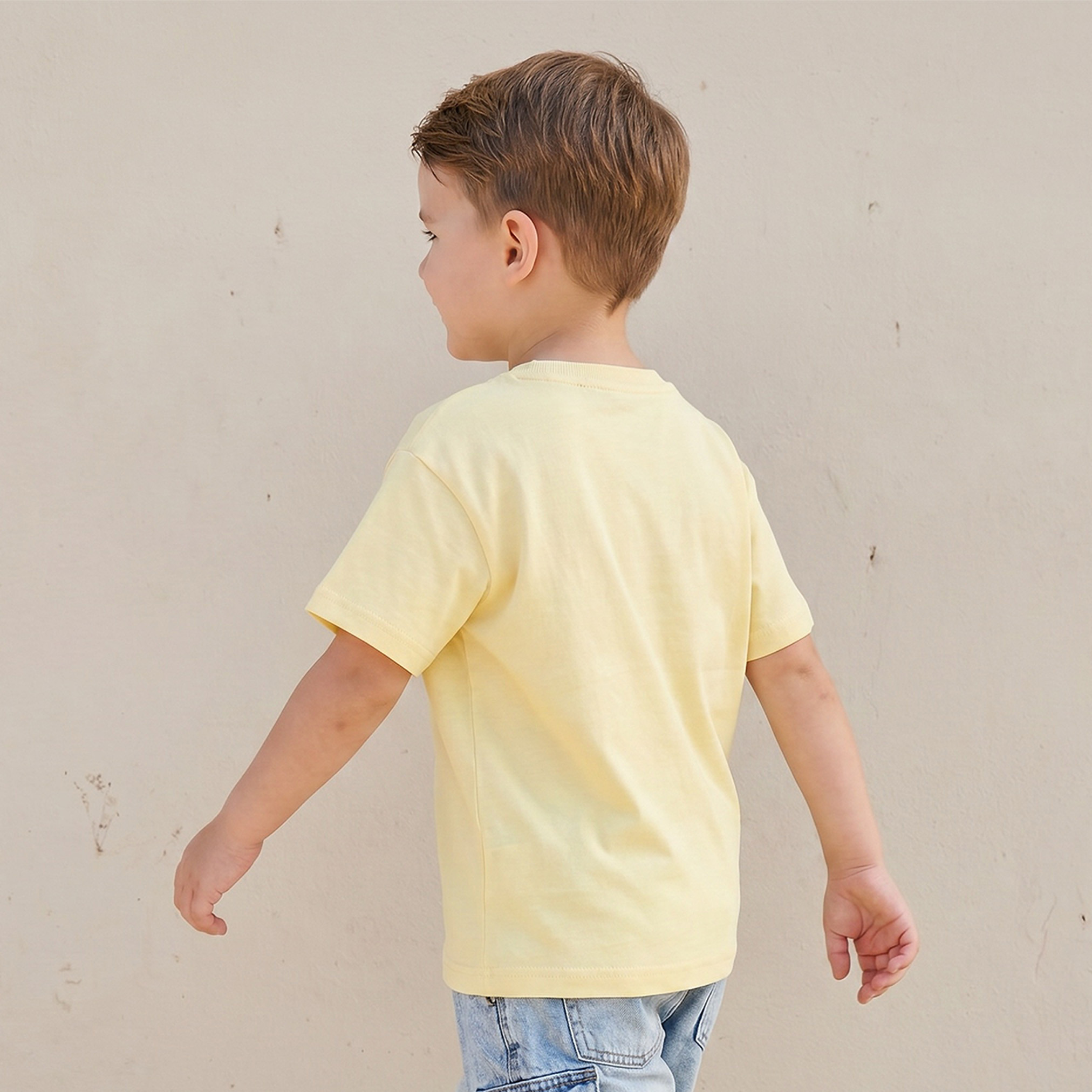 Juniors Crew Neck Short Sleeves T-shirt with Typographic Print-boys-clothing-tshirtsandpolos-image-3