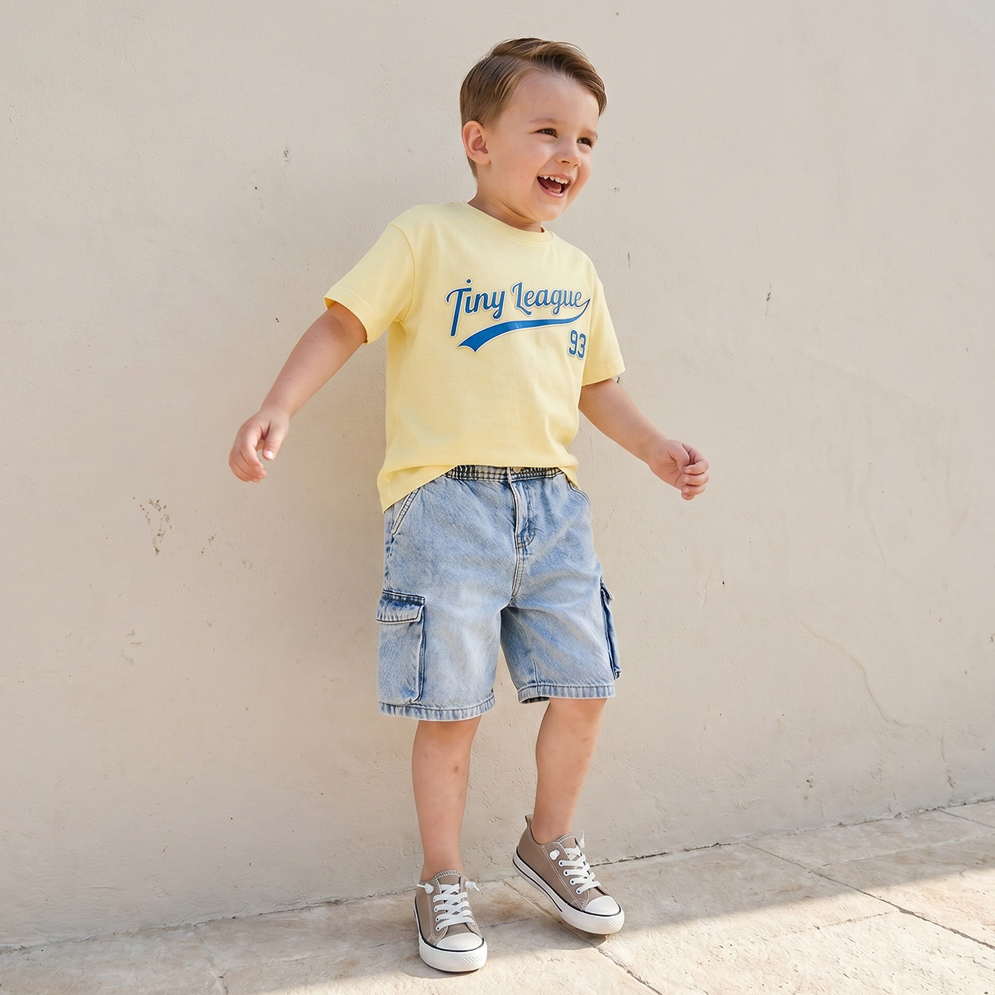 Juniors Crew Neck Short Sleeves T-shirt with Typographic Print-boys-clothing-tshirtsandpolos-image-5