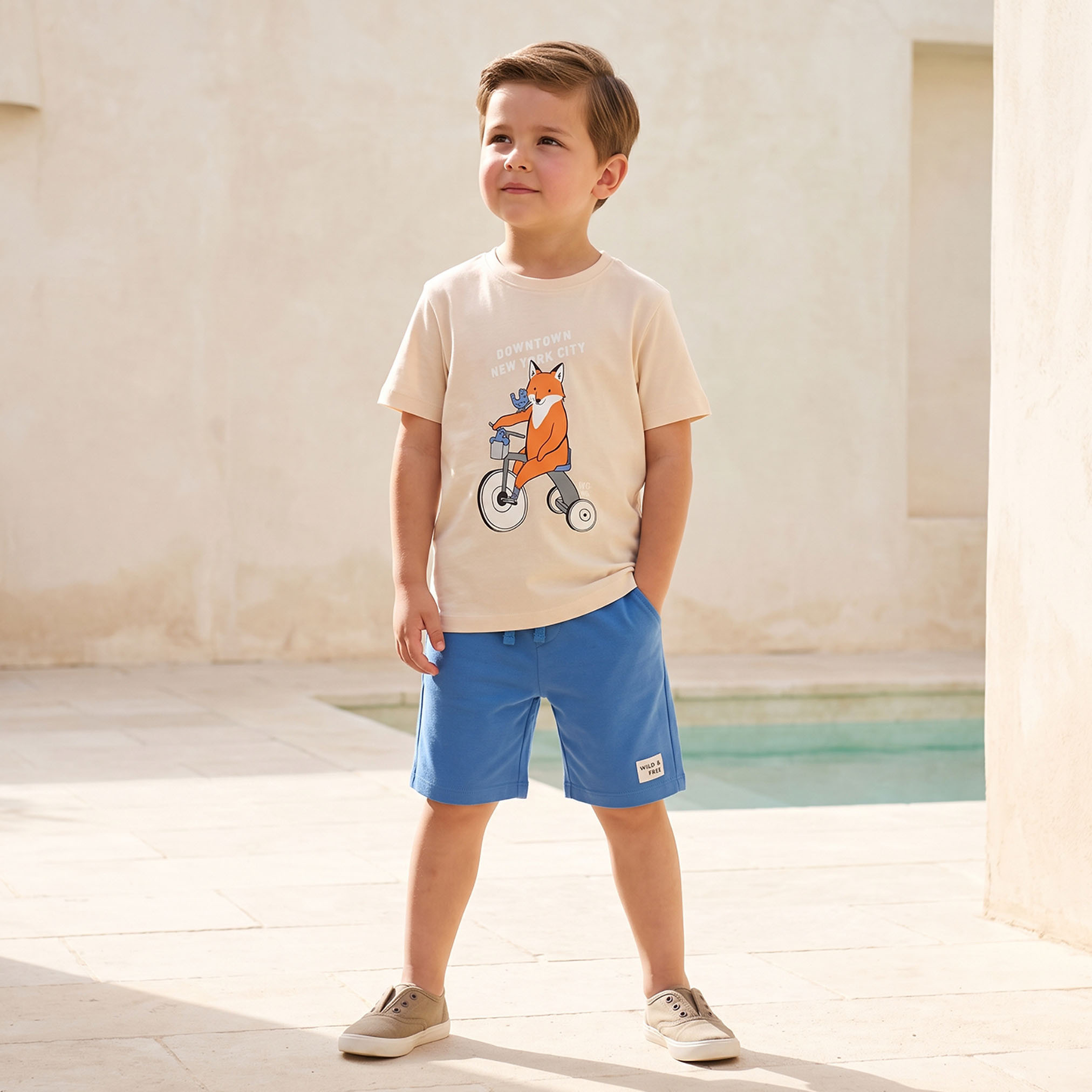 طقم تيشيرت بياقة مستديرة وأكمام قصيرة وتصاميم متنوعة قطعتين من جونيورز-boys-clothing-tshirtsandpolos-image-4