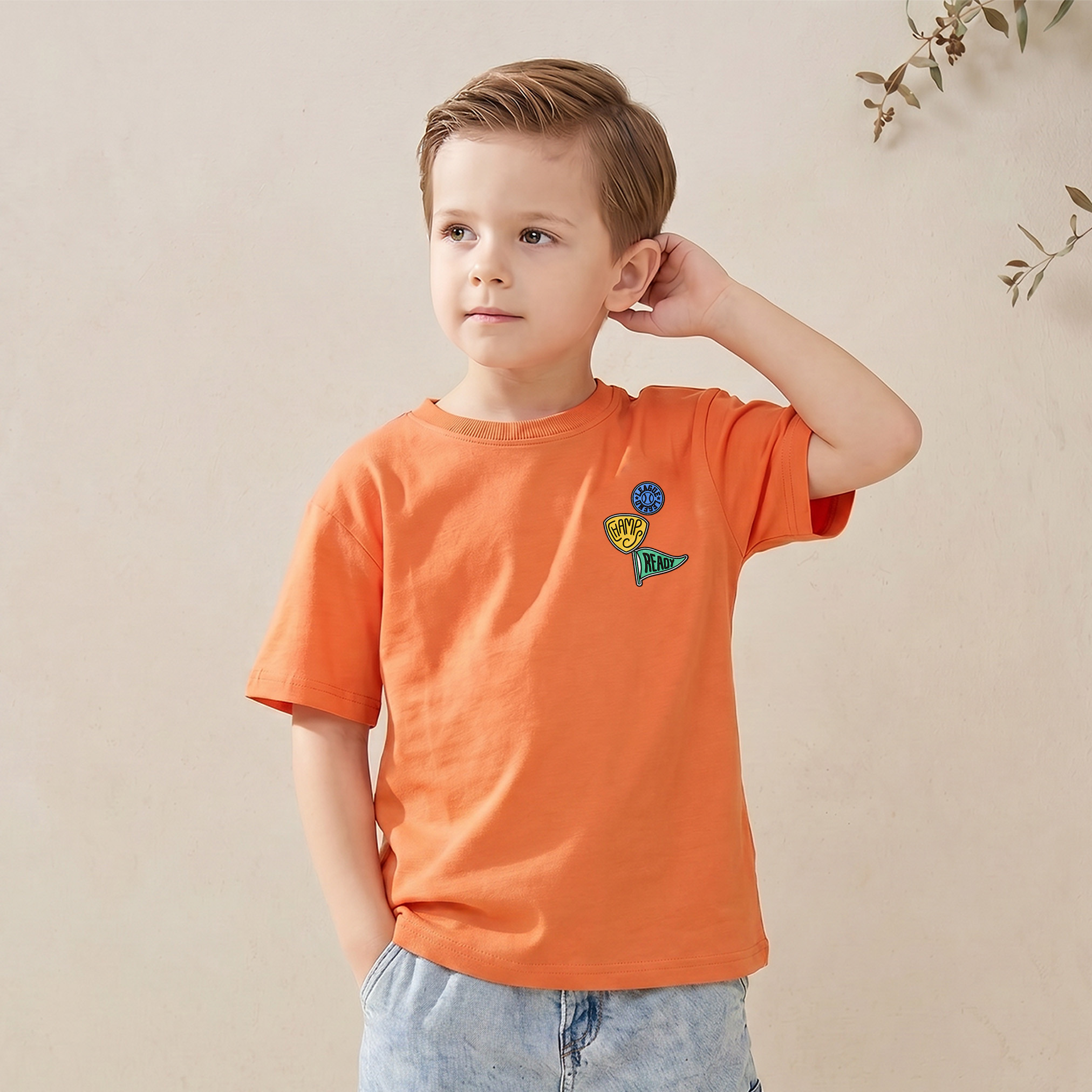 Juniors Crew Neck Short Sleeves T-shirt with Graphic Print-boys-clothing-tshirtsandpolos-image-1