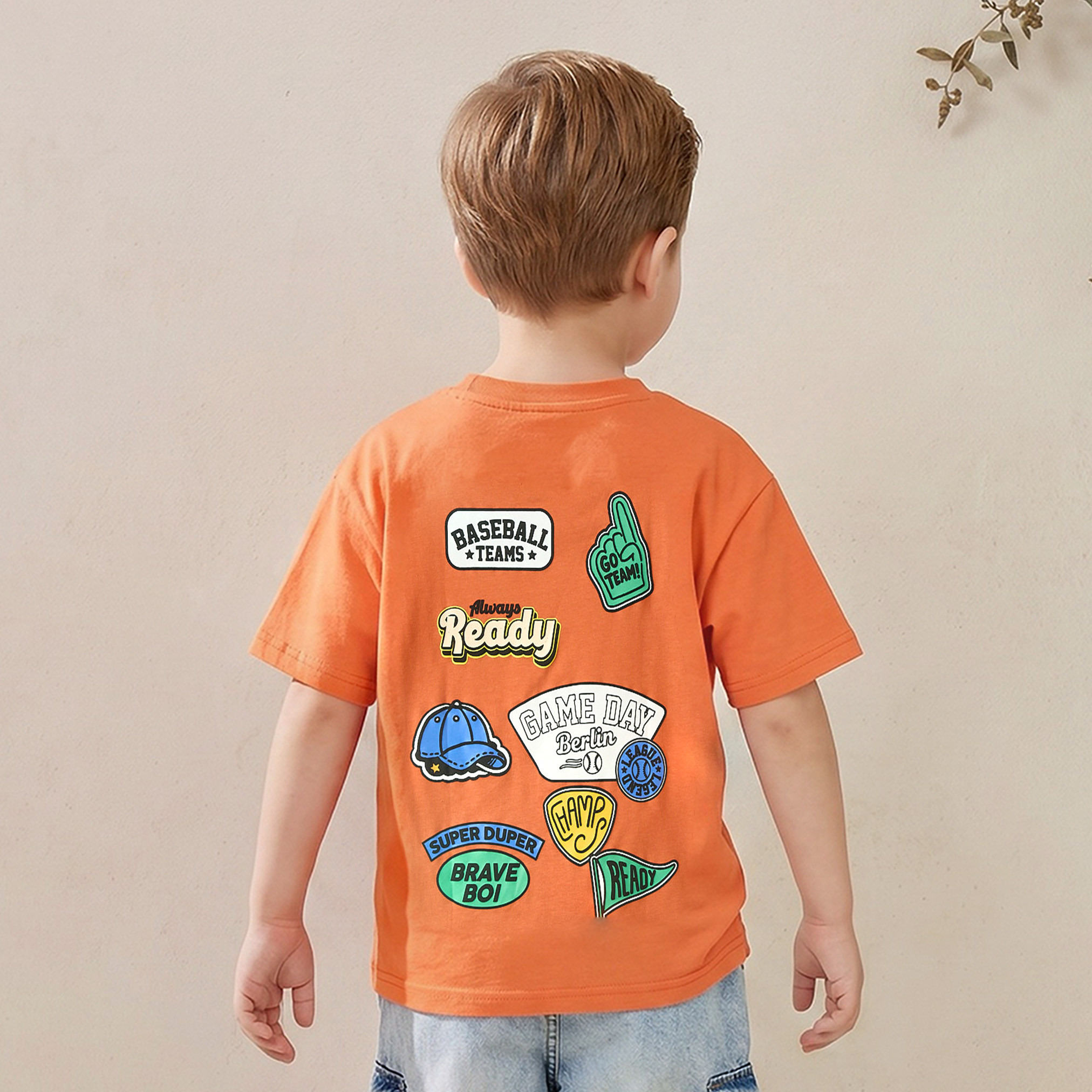 Juniors Crew Neck Short Sleeves T-shirt with Graphic Print-boys-clothing-tshirtsandpolos-image-3
