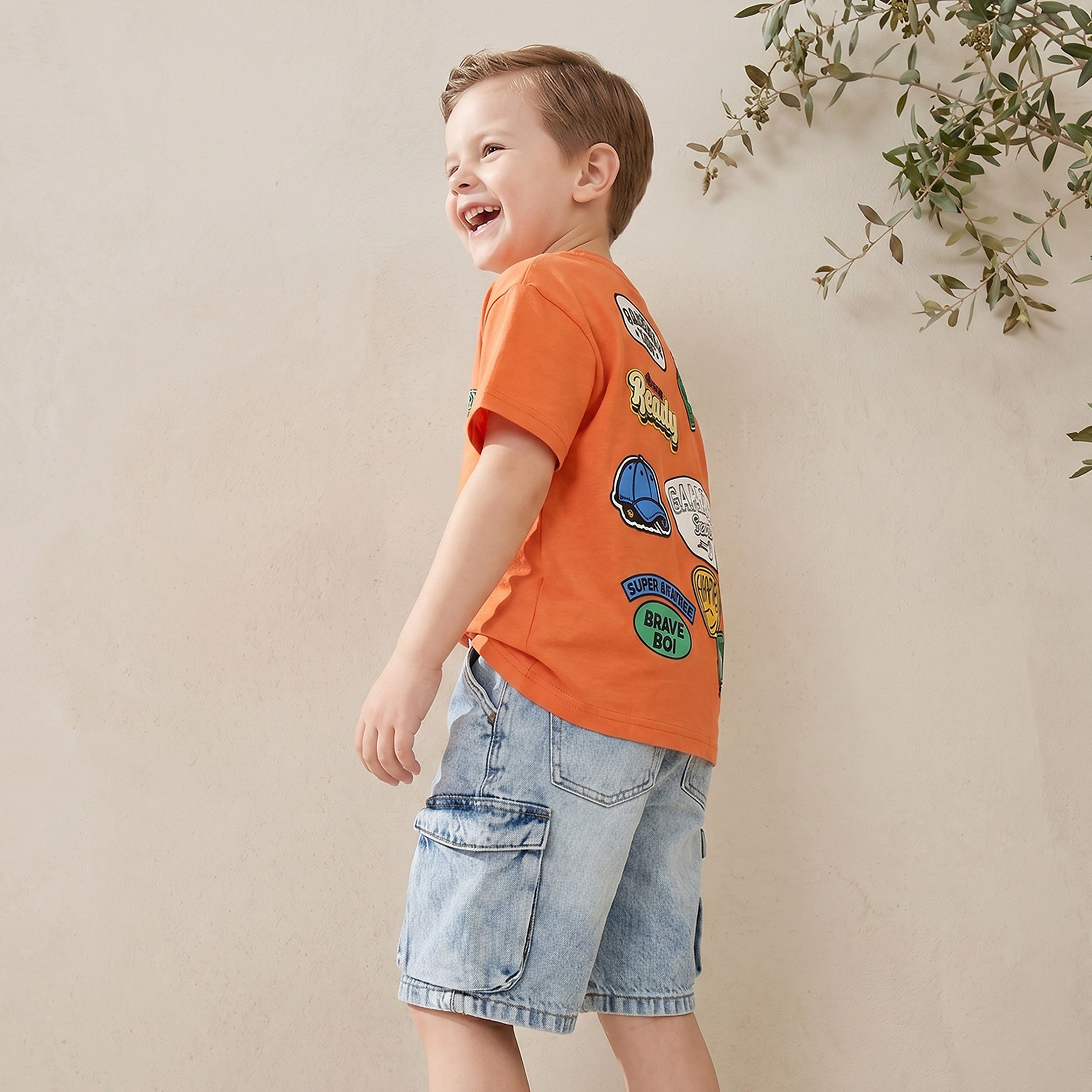 Juniors Crew Neck Short Sleeves T-shirt with Graphic Print-boys-clothing-tshirtsandpolos-image-5