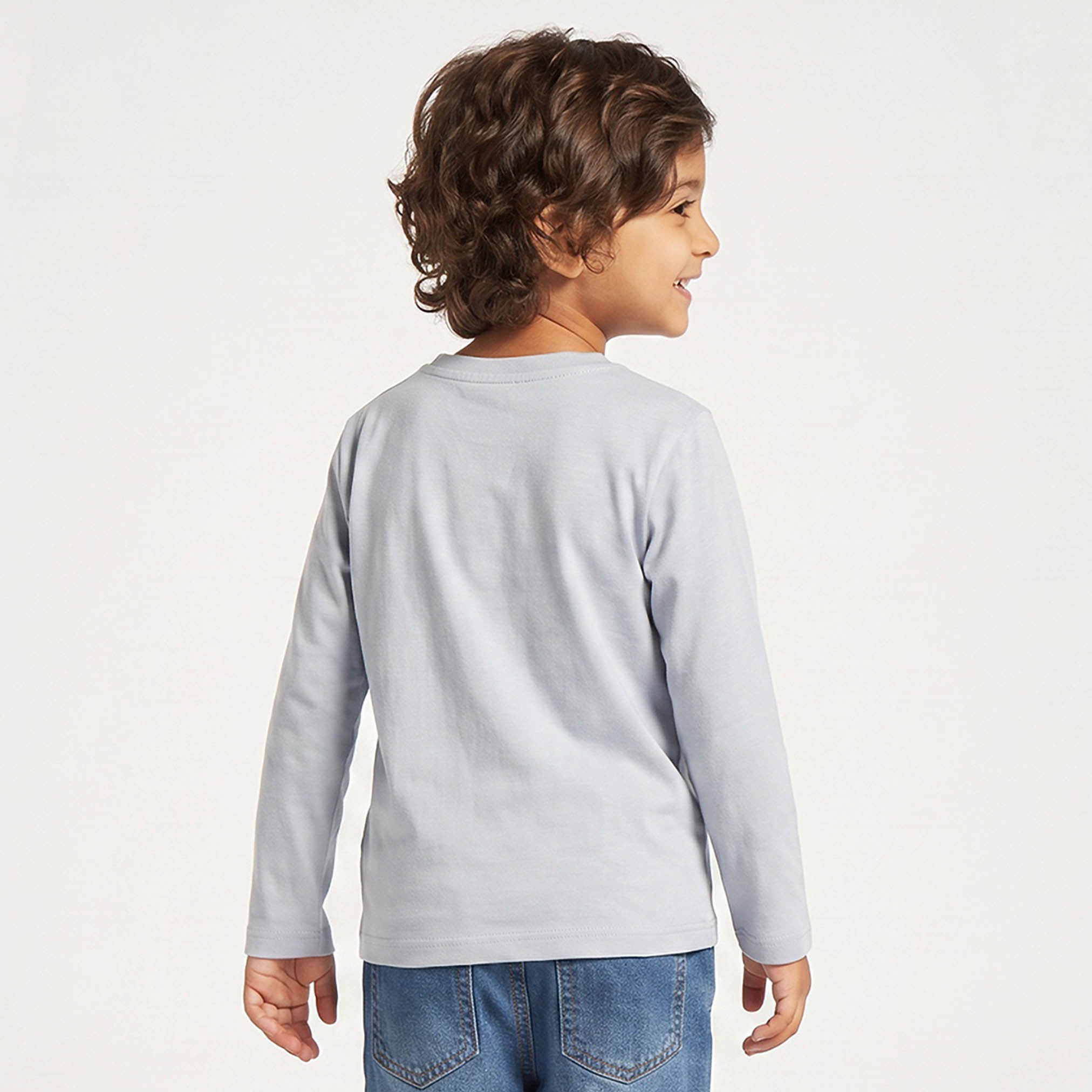 Juniors Crew Neck Long Sleeves T-shirt with Graphic Print-boys-clothing-tshirtsandpolos-image-2