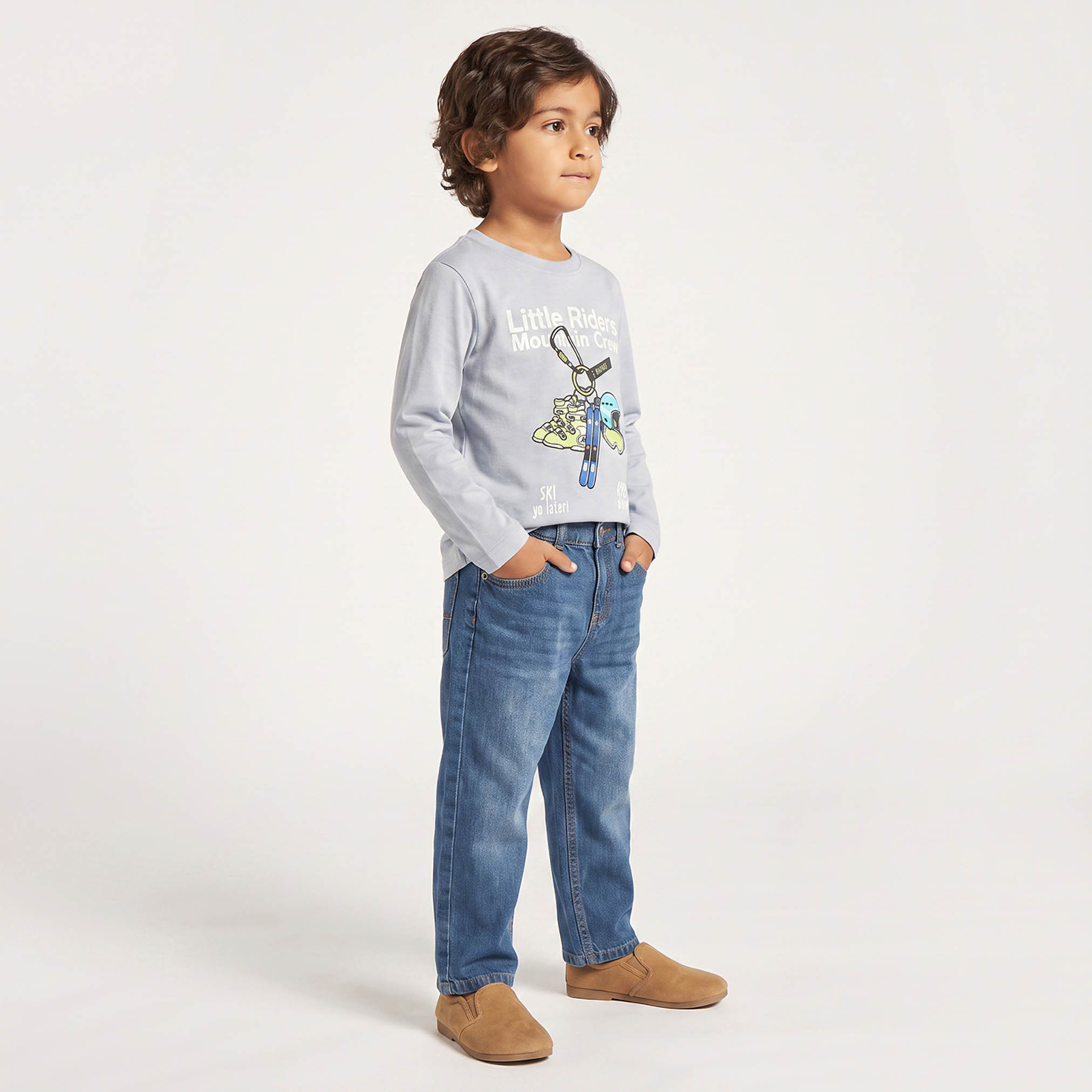 Juniors Crew Neck Long Sleeves T-shirt with Graphic Print-boys-clothing-tshirtsandpolos-image-4