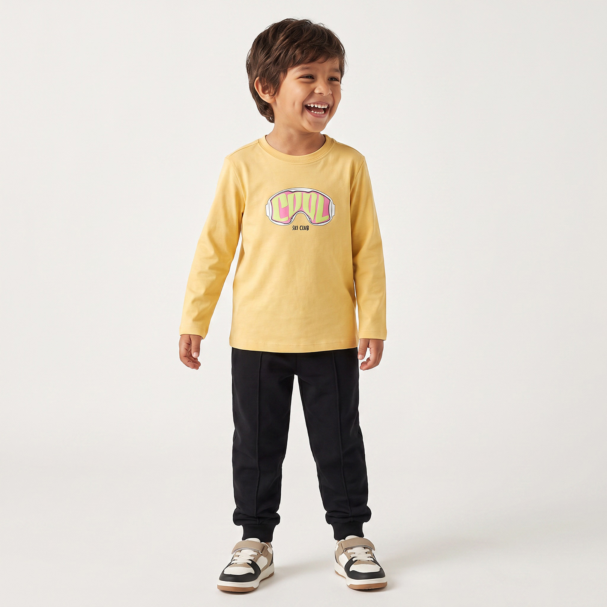 Juniors Crew Neck Long Sleeves T-shirt with Ski Print-boys-clothing-tshirtsandpolos-image-3