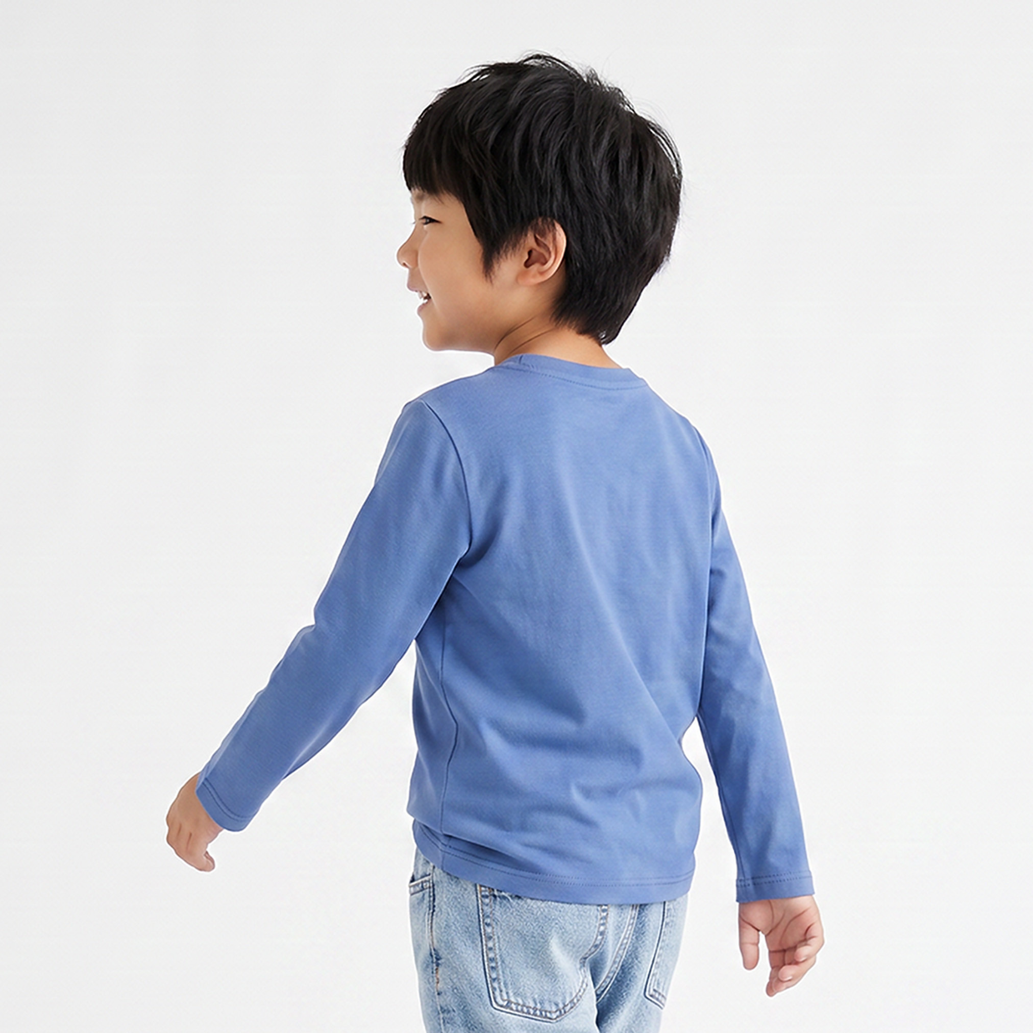 Juniors Crew Neck Long Sleeves T-shirt with Slogan Print-boys-clothing-tshirtsandpolos-image-2