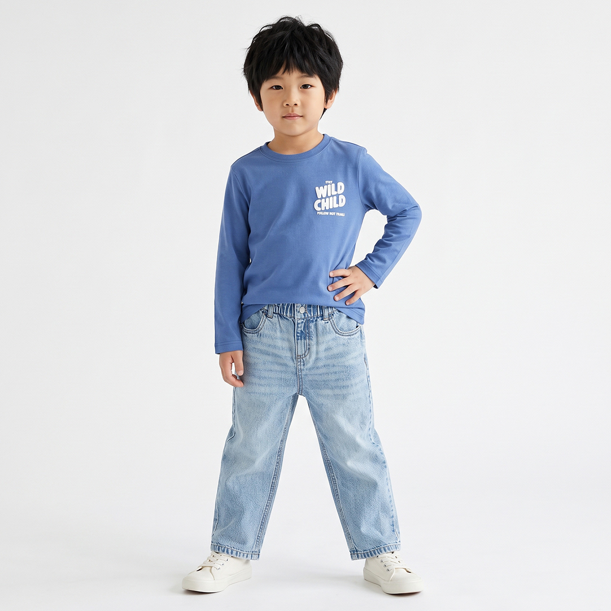 Juniors Crew Neck Long Sleeves T-shirt with Slogan Print-boys-clothing-tshirtsandpolos-image-3