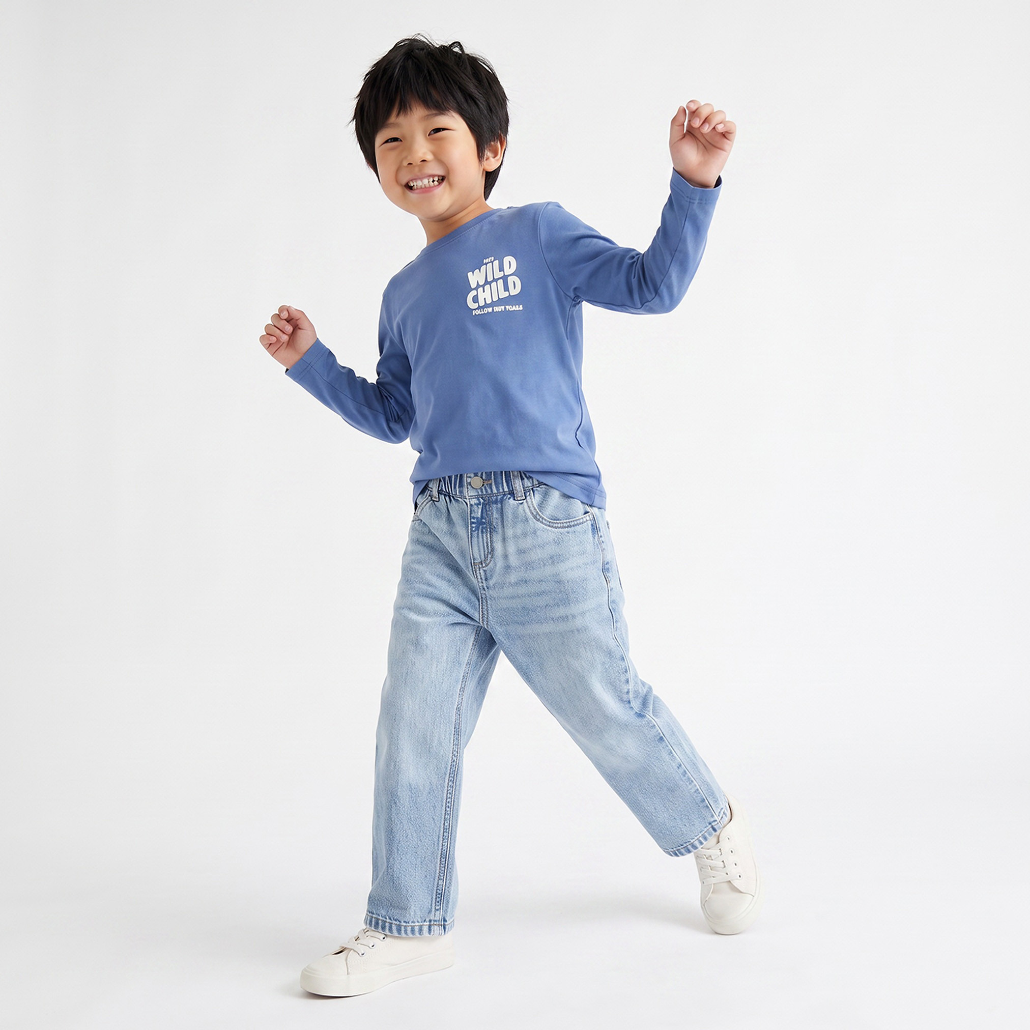 Juniors Crew Neck Long Sleeves T-shirt with Slogan Print-boys-clothing-tshirtsandpolos-image-5