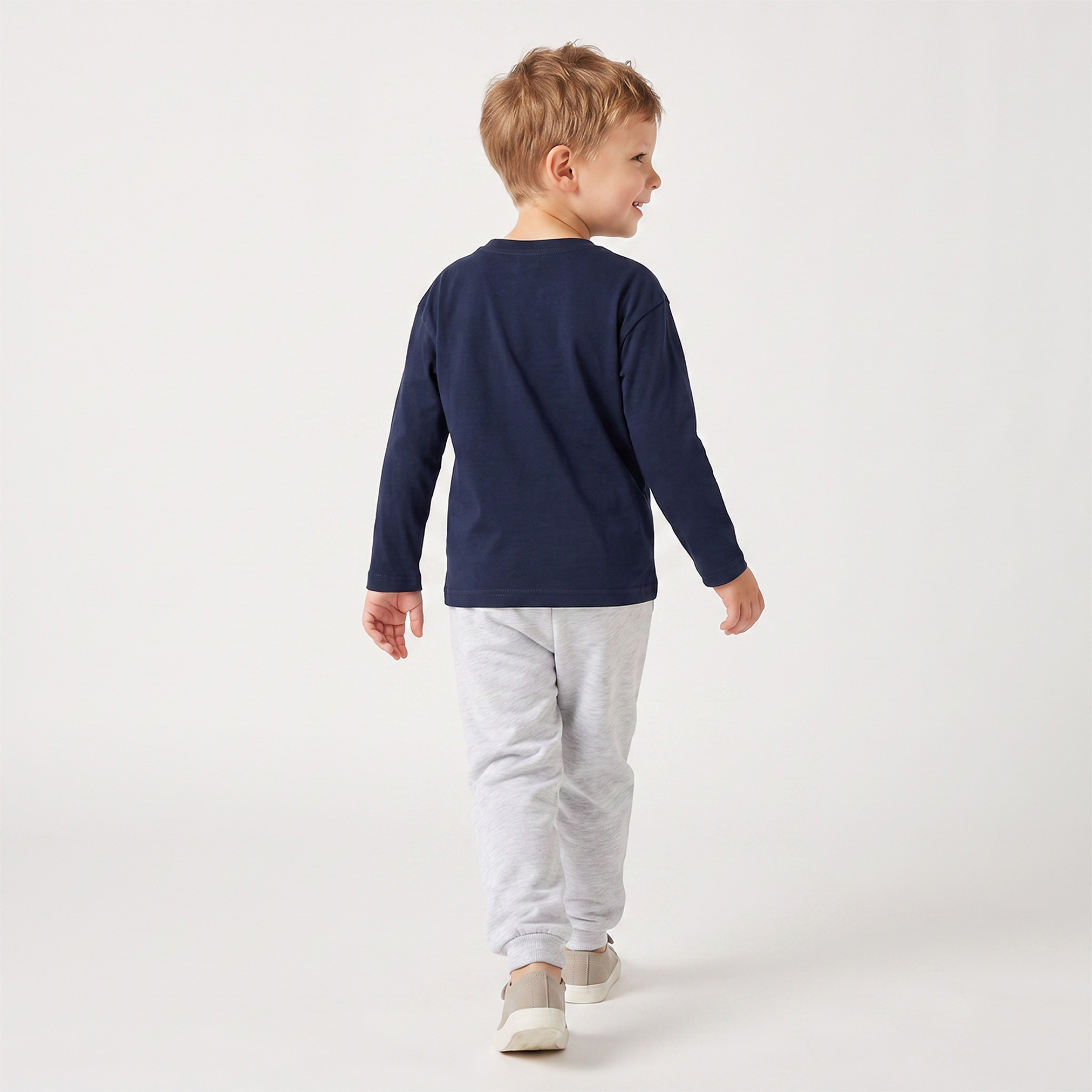 تيشيرت بياقة مستديرة وأكمام طويلة مع جيب من جونيورز - طقم من قطعتين-boys-clothing-tshirtsandpolos-image-6