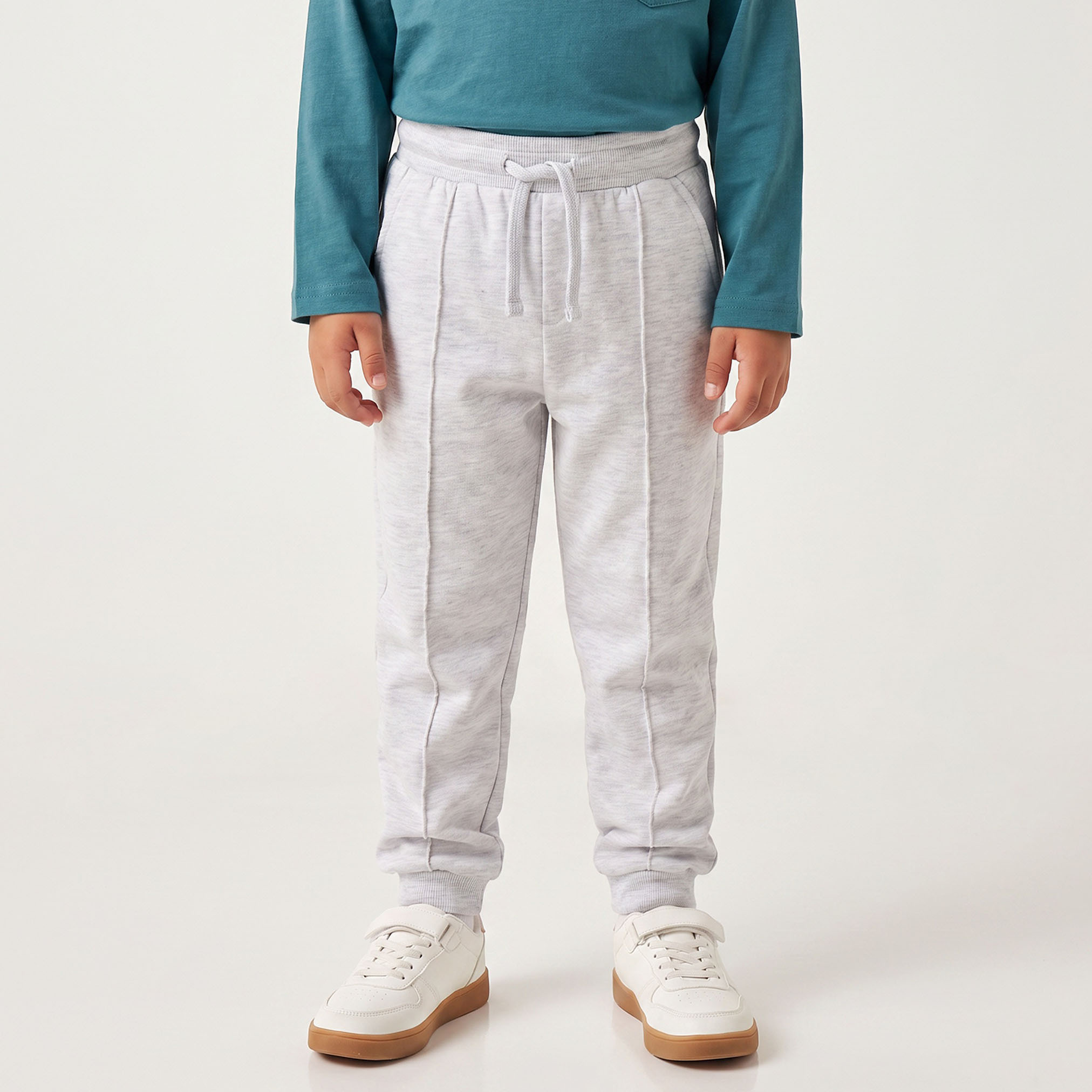 تيشيرت بياقة مستديرة وأكمام طويلة مع جيب من جونيورز - طقم من قطعتين-boys-clothing-tshirtsandpolos-image-6