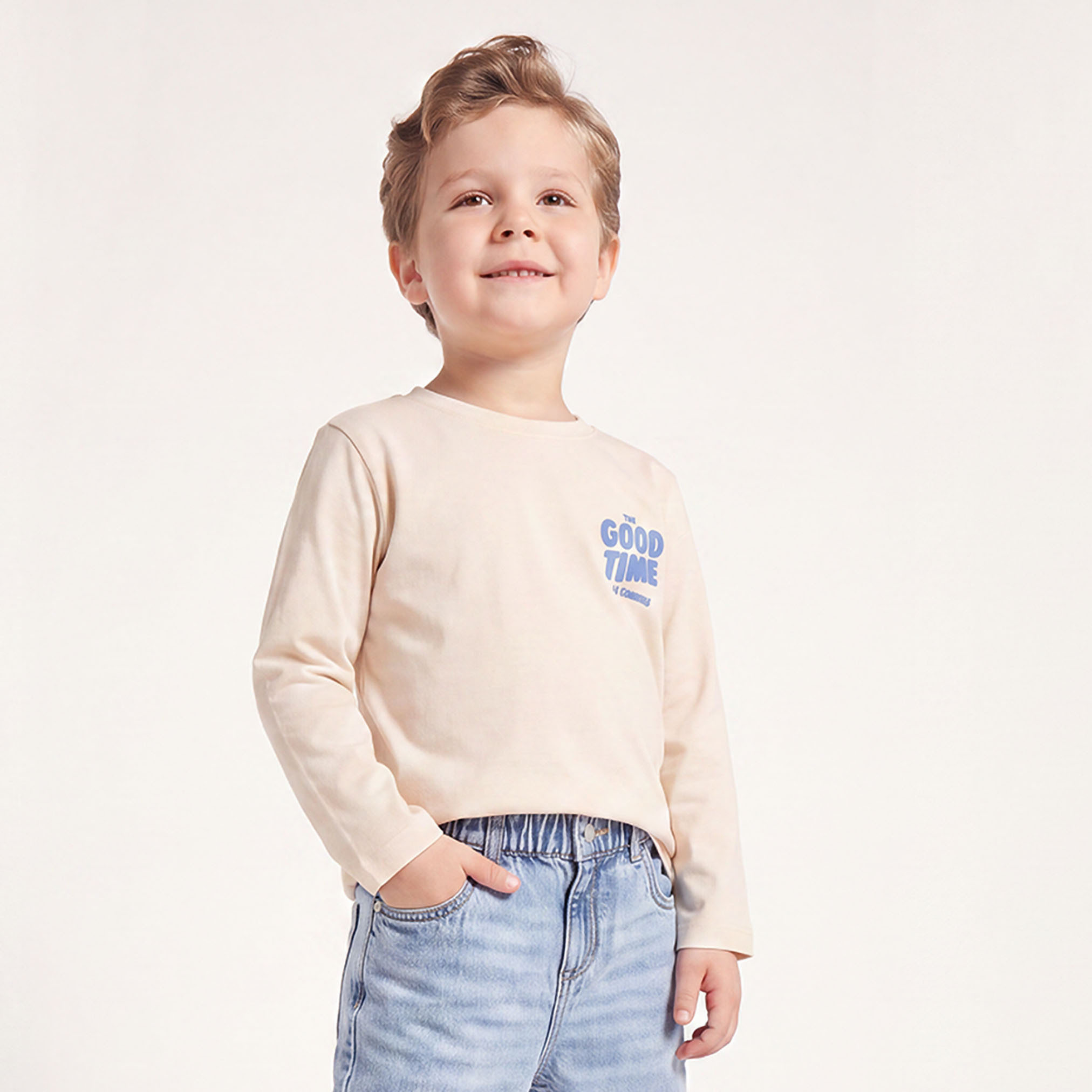 Pack of 2 Juniors Crew Neck Long Sleeves T-shirt with Dinosaur Print-boys-clothing-tshirtsandpolos-image-3