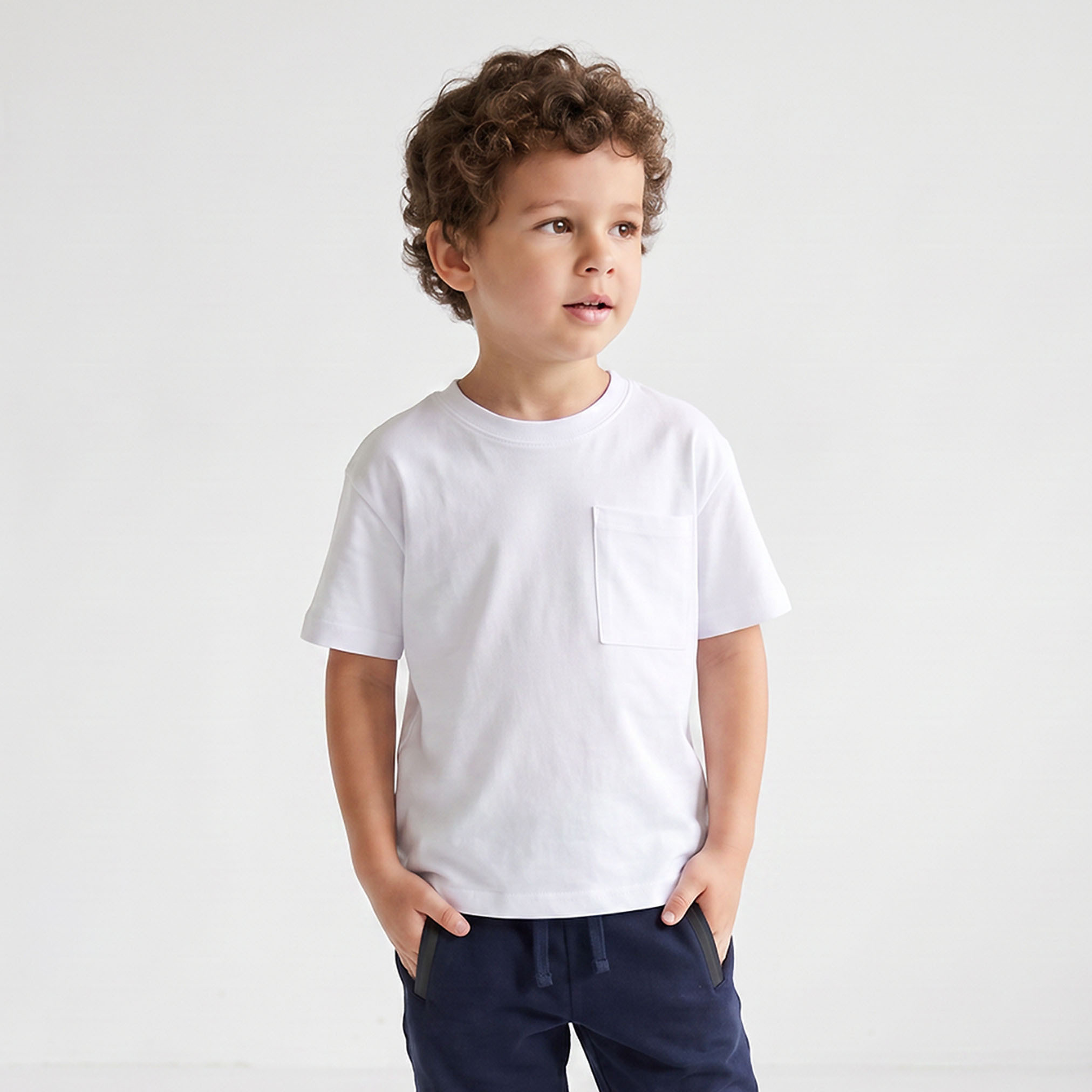 Juniors Round Neck Short Sleeves T-shirt with Pocket-boys-clothing-tshirtsandpolos-image-1