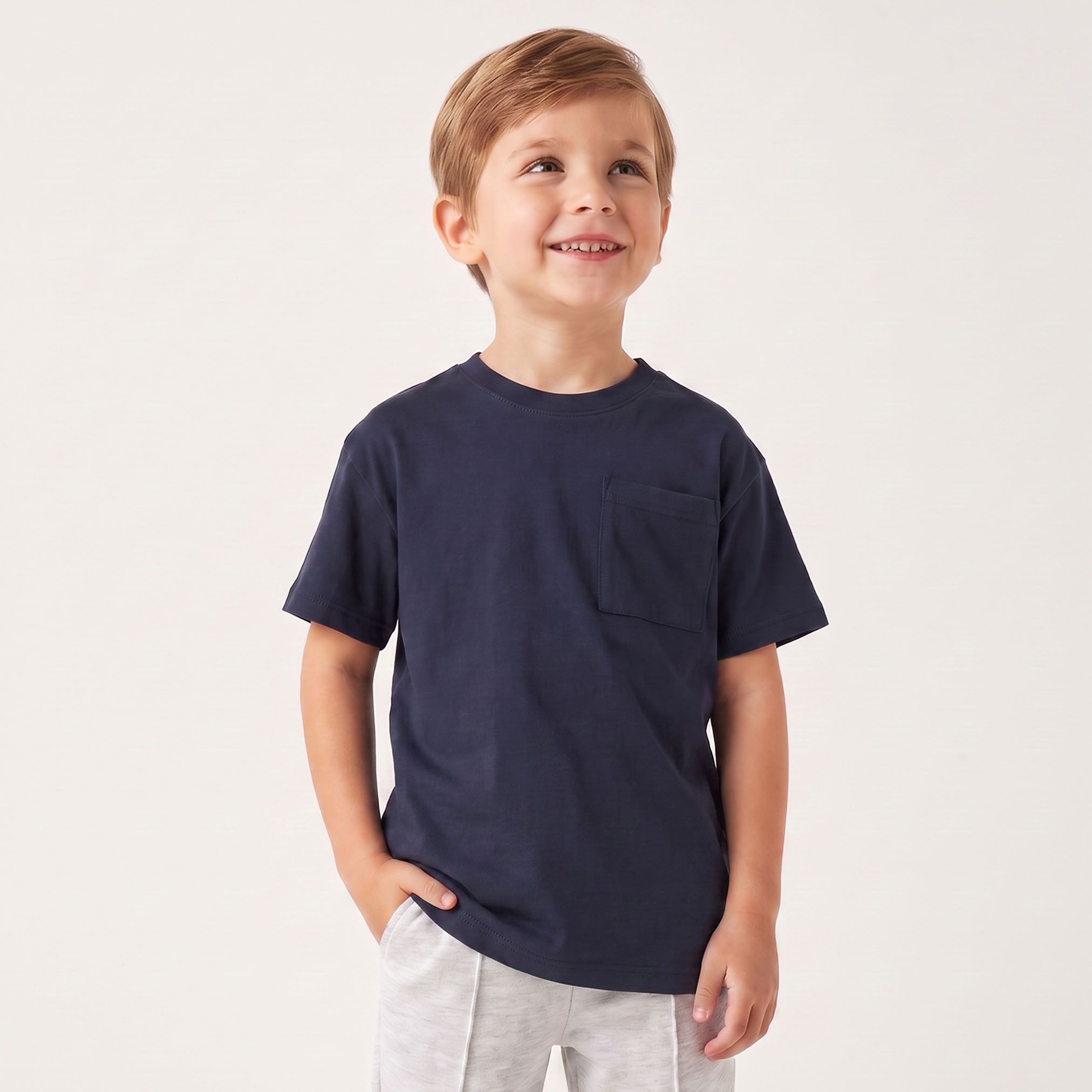 Juniors Crew Neck Short Sleeves T-shirt with Pocket-boys-clothing-tshirtsandpolos-image-5