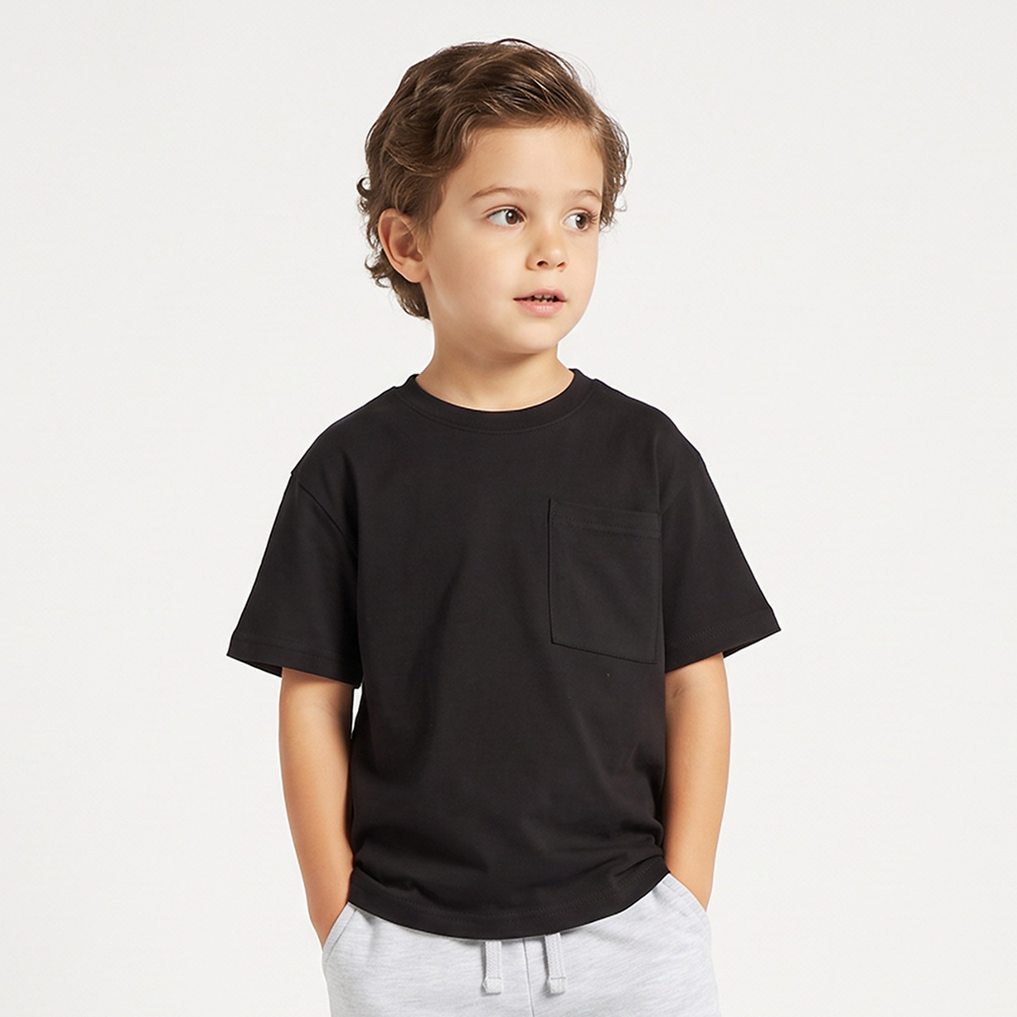 Juniors Crew Neck Short Sleeves T-shirt with Pocket-boys-clothing-tshirtsandpolos-image-1