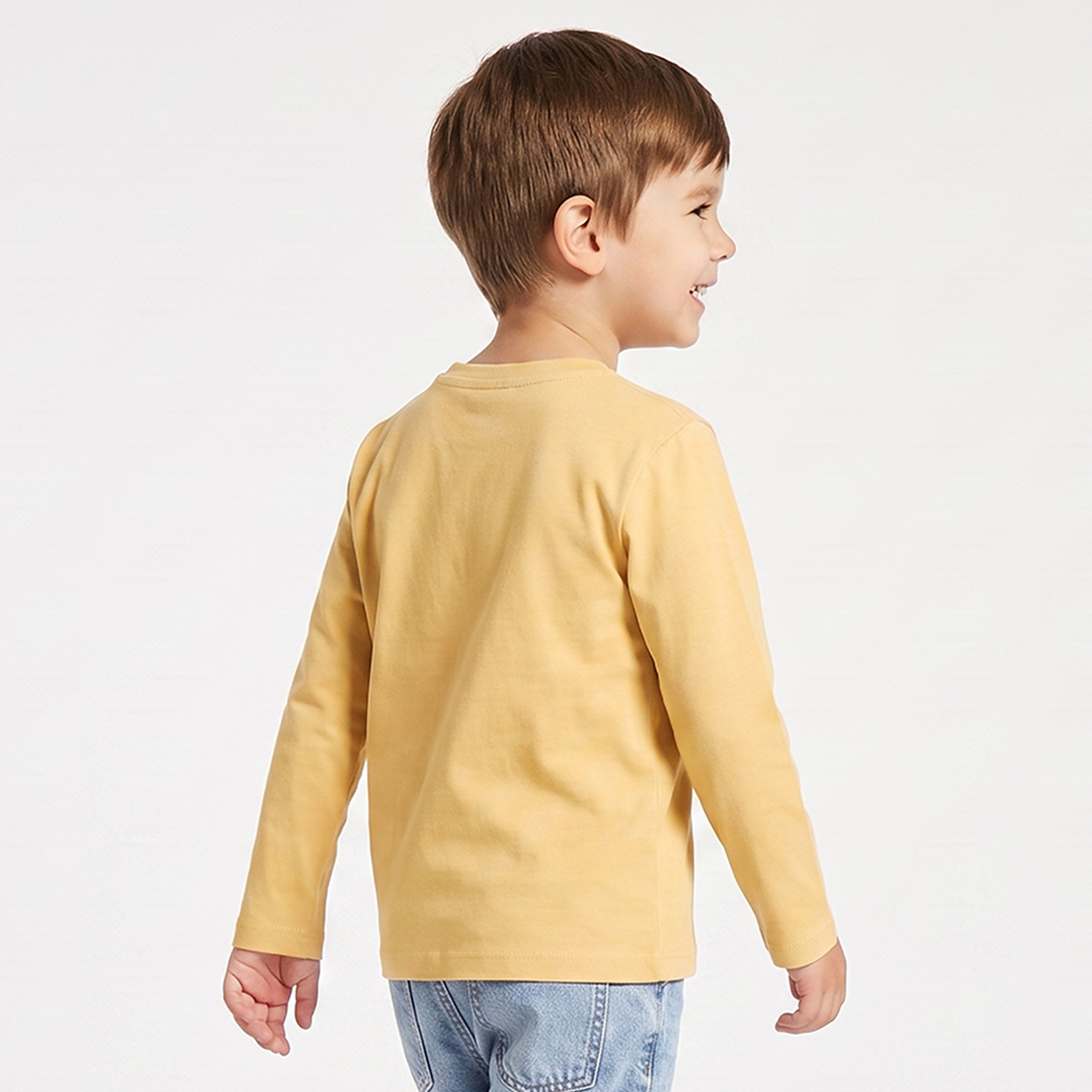 Juniors Crew Neck Long Sleeves T-shirt with Mammoth Print-boys-clothing-tshirtsandpolos-image-3
