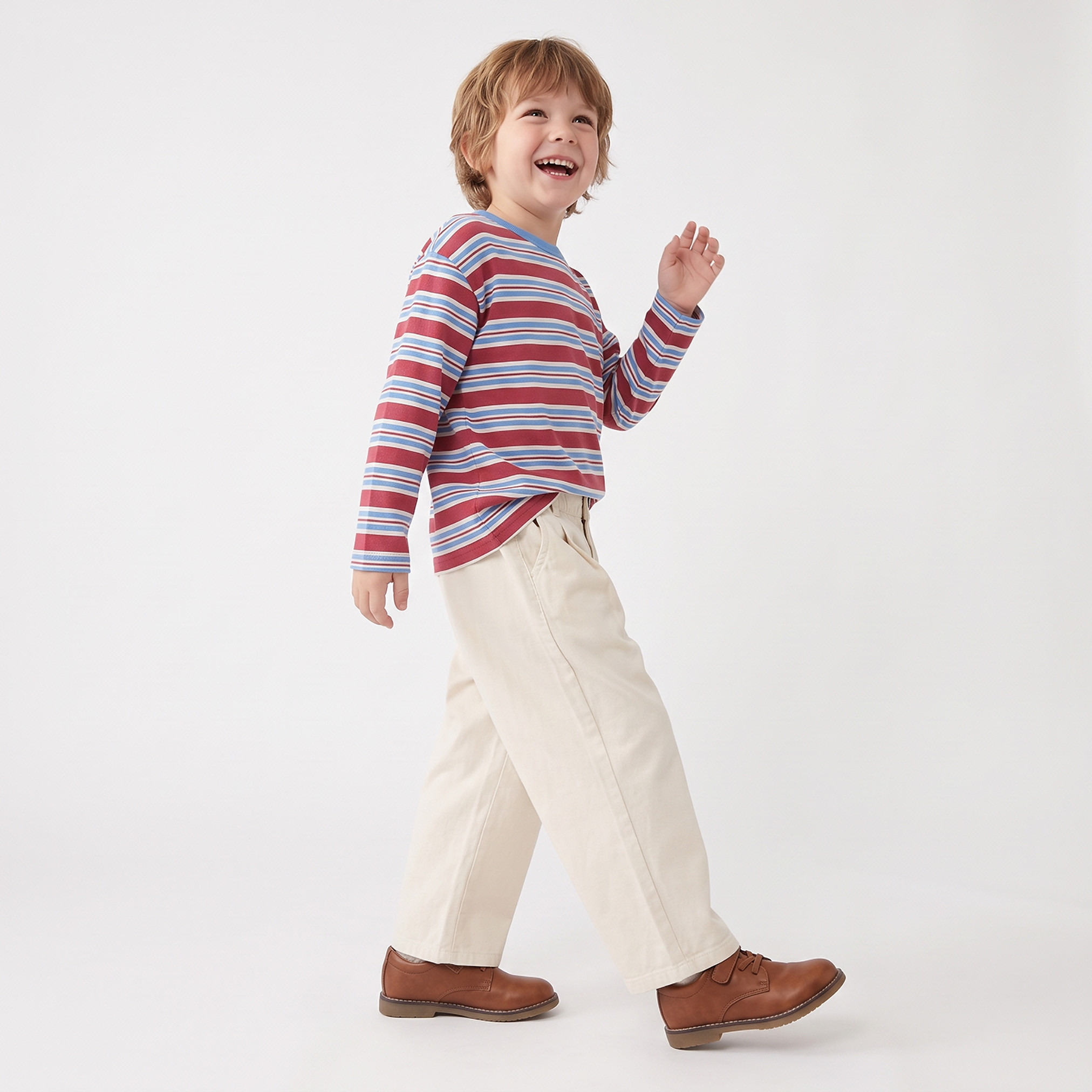 Juniors Crew Neck Long Sleeves T-shirt with Stripes-boys-clothing-tshirtsandpolos-image-5