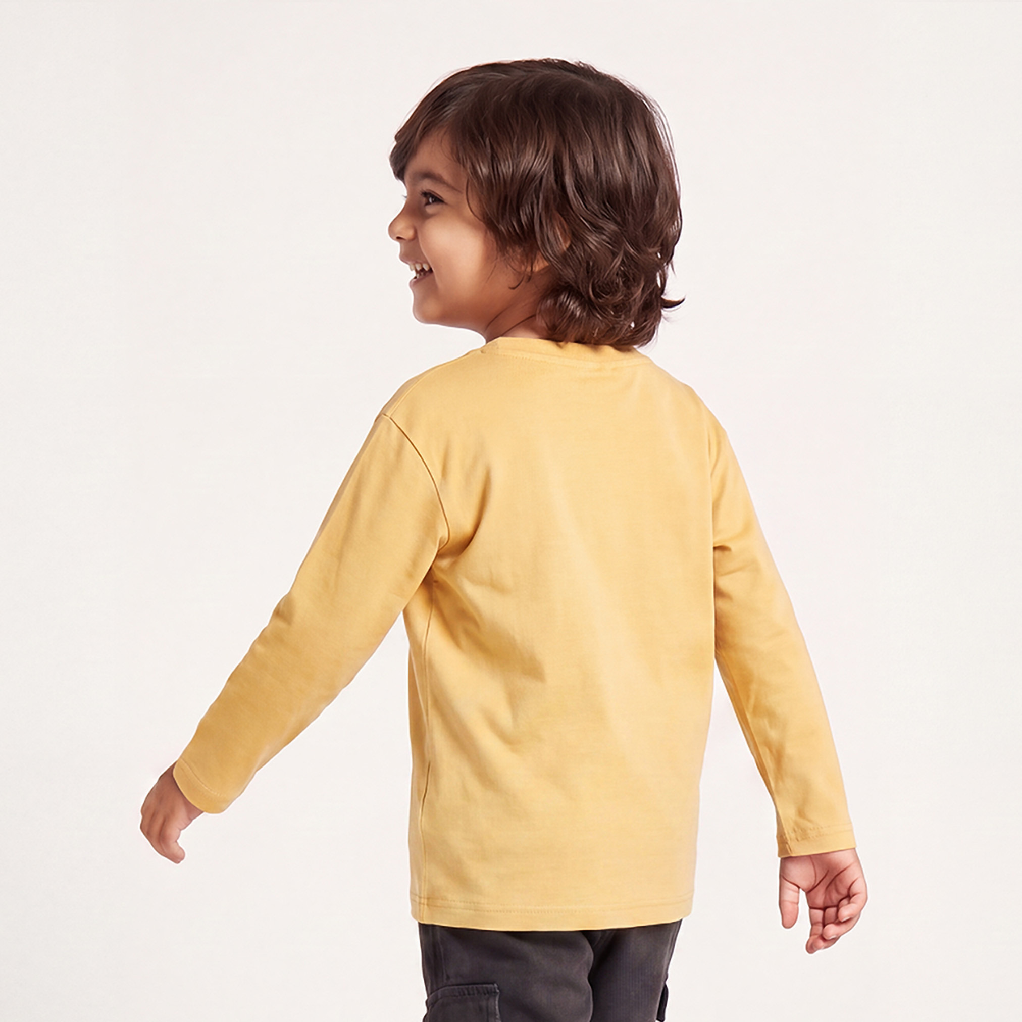 تيشيرت بياقة مستديرة وأكمام طويلة بطبعة بطريق من جونيورز-boys-clothing-tshirtsandpolos-image-3