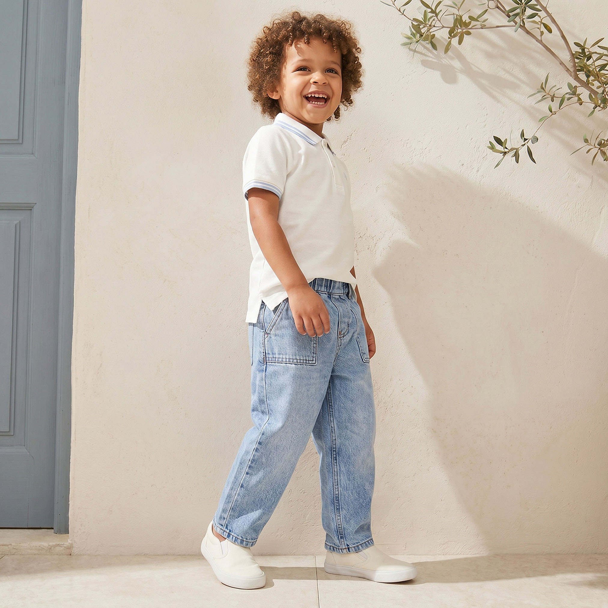 Juniors Collared Short Sleeves Polo T-shirt with Tipping Detail-boys-clothing-tshirtsandpolos-image-5