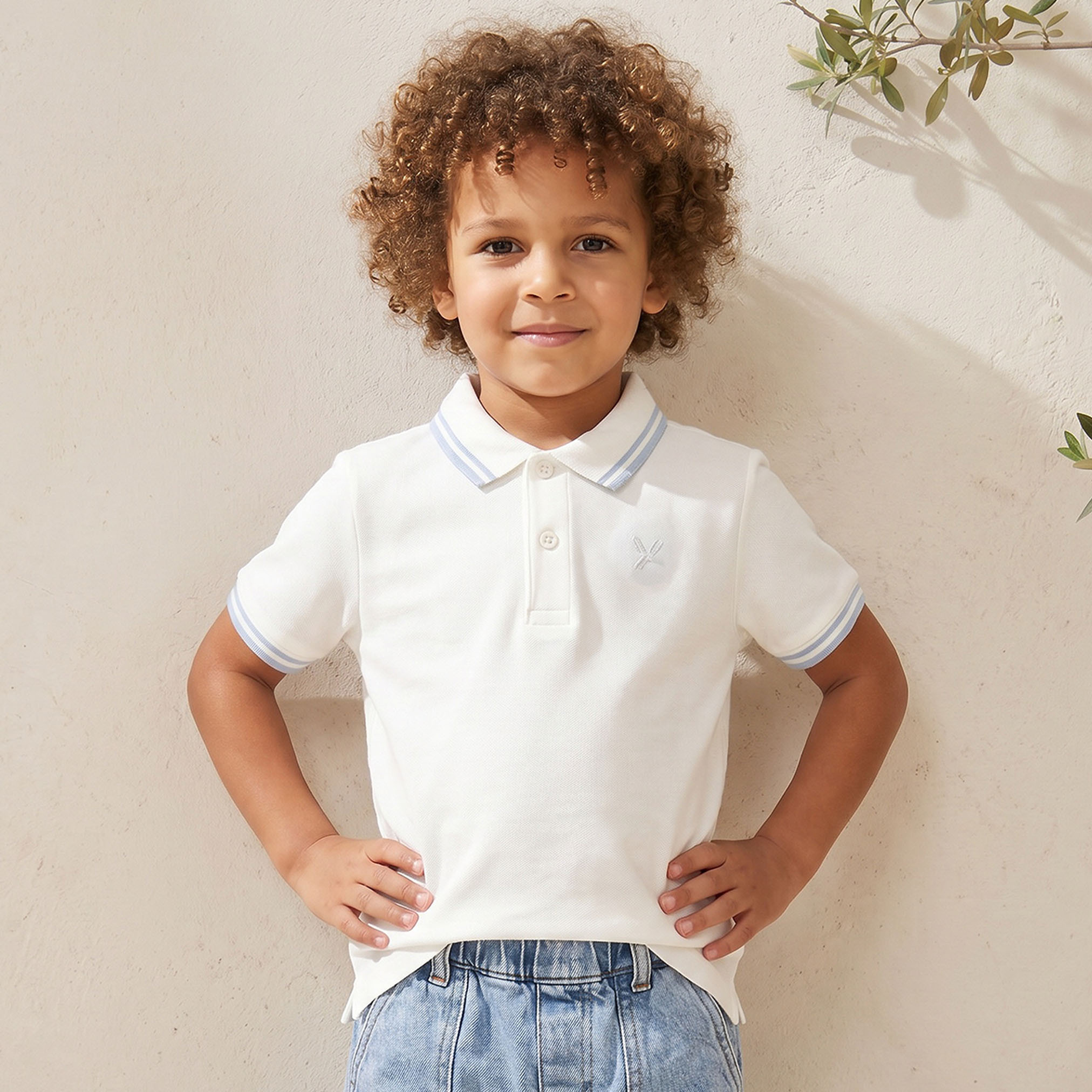 Juniors Collared Short Sleeves Polo T-shirt with Tipping Detail-boys-clothing-tshirtsandpolos-image-7