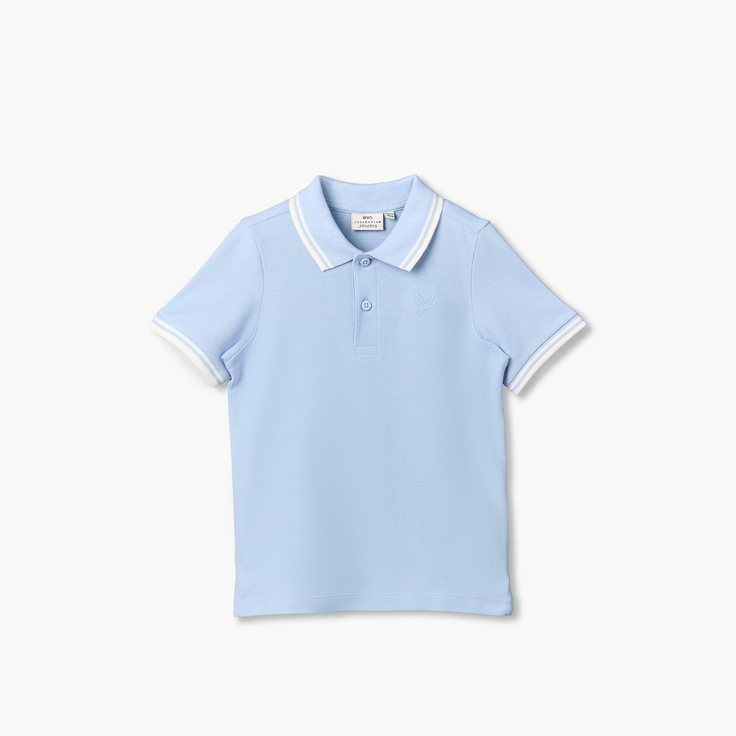 تيشيرت بياقة عادية وأكمام قصيرة وحواف متباينة من جونيورز-boys-clothing-tshirtsandpolos-image-2