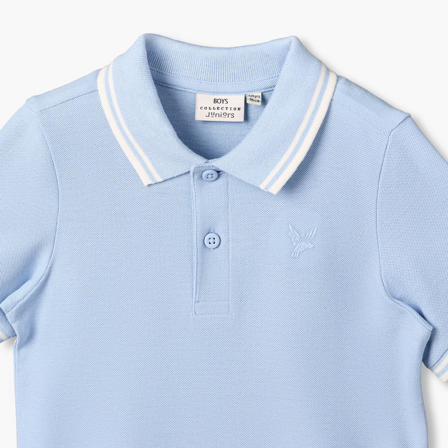 تيشيرت بياقة عادية وأكمام قصيرة وحواف متباينة من جونيورز-boys-clothing-tshirtsandpolos-image-4