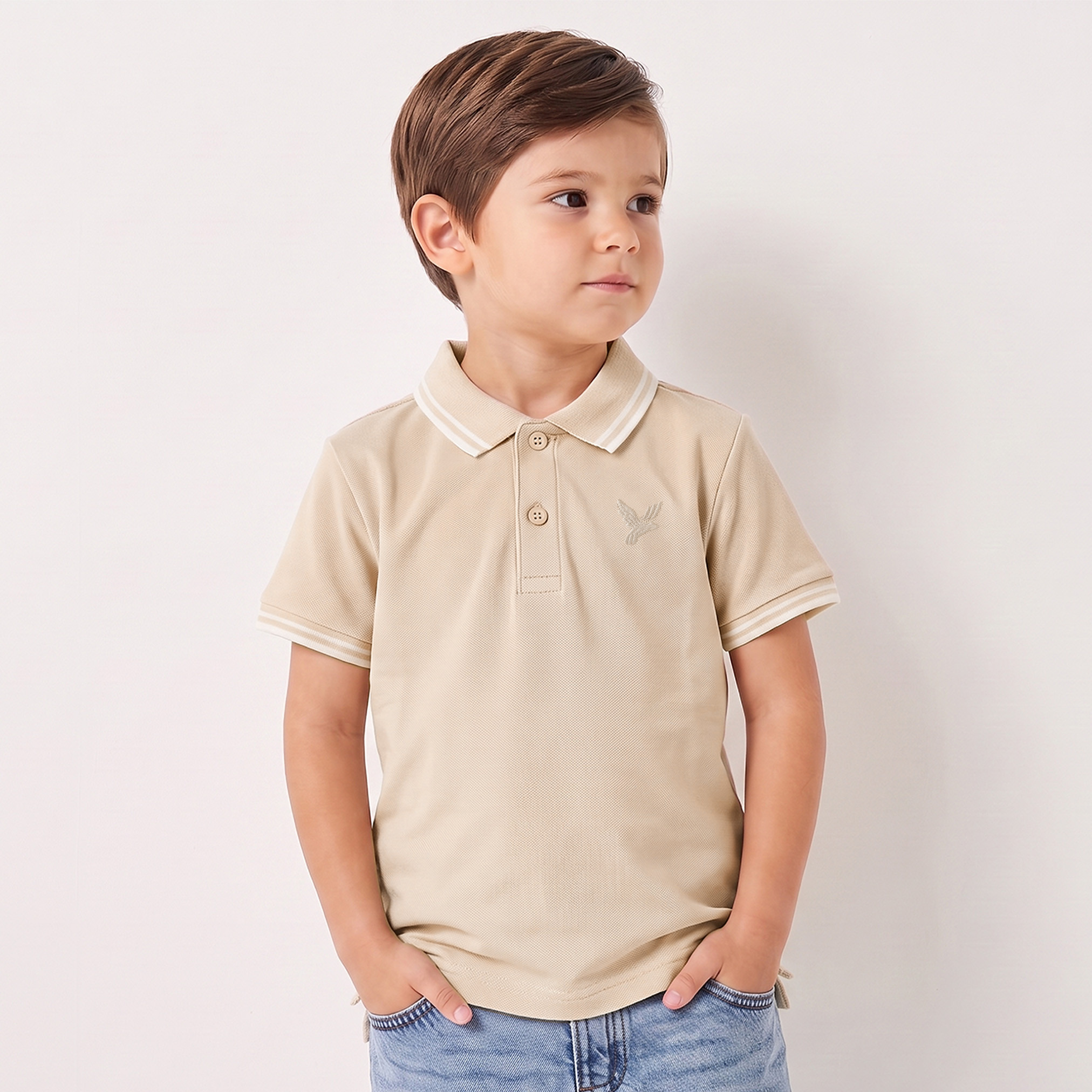 Juniors Collared Short Sleeves Polo T-shirt with Logo Embroidery-boys-clothing-tshirtsandpolos-image-1
