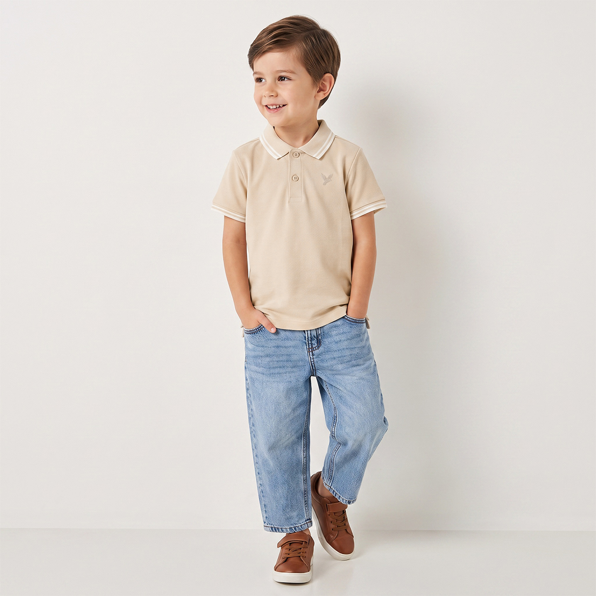 Juniors Collared Short Sleeves Polo T-shirt with Logo Embroidery-boys-clothing-tshirtsandpolos-image-2