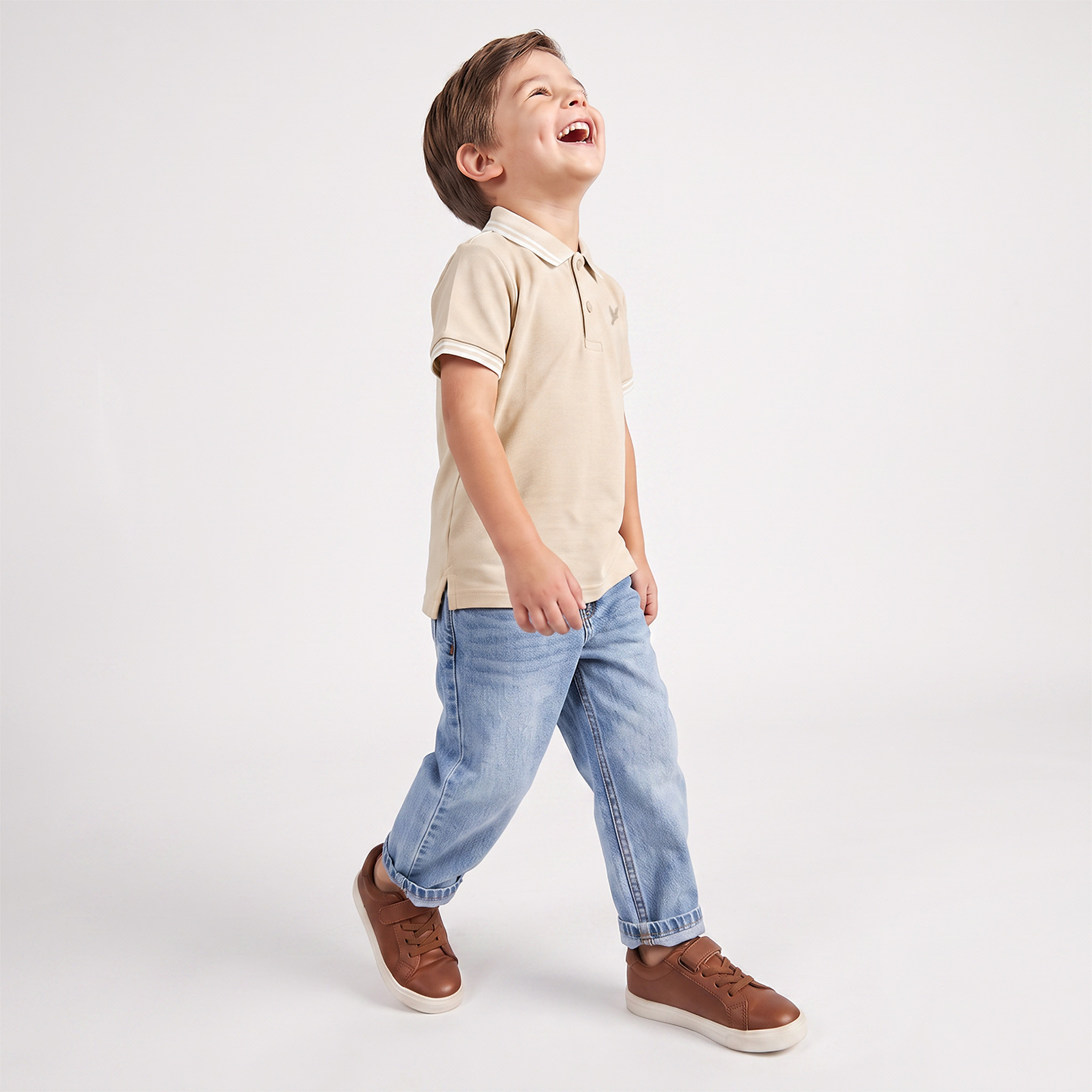 Juniors Collared Short Sleeves Polo T-shirt with Logo Embroidery-boys-clothing-tshirtsandpolos-image-5