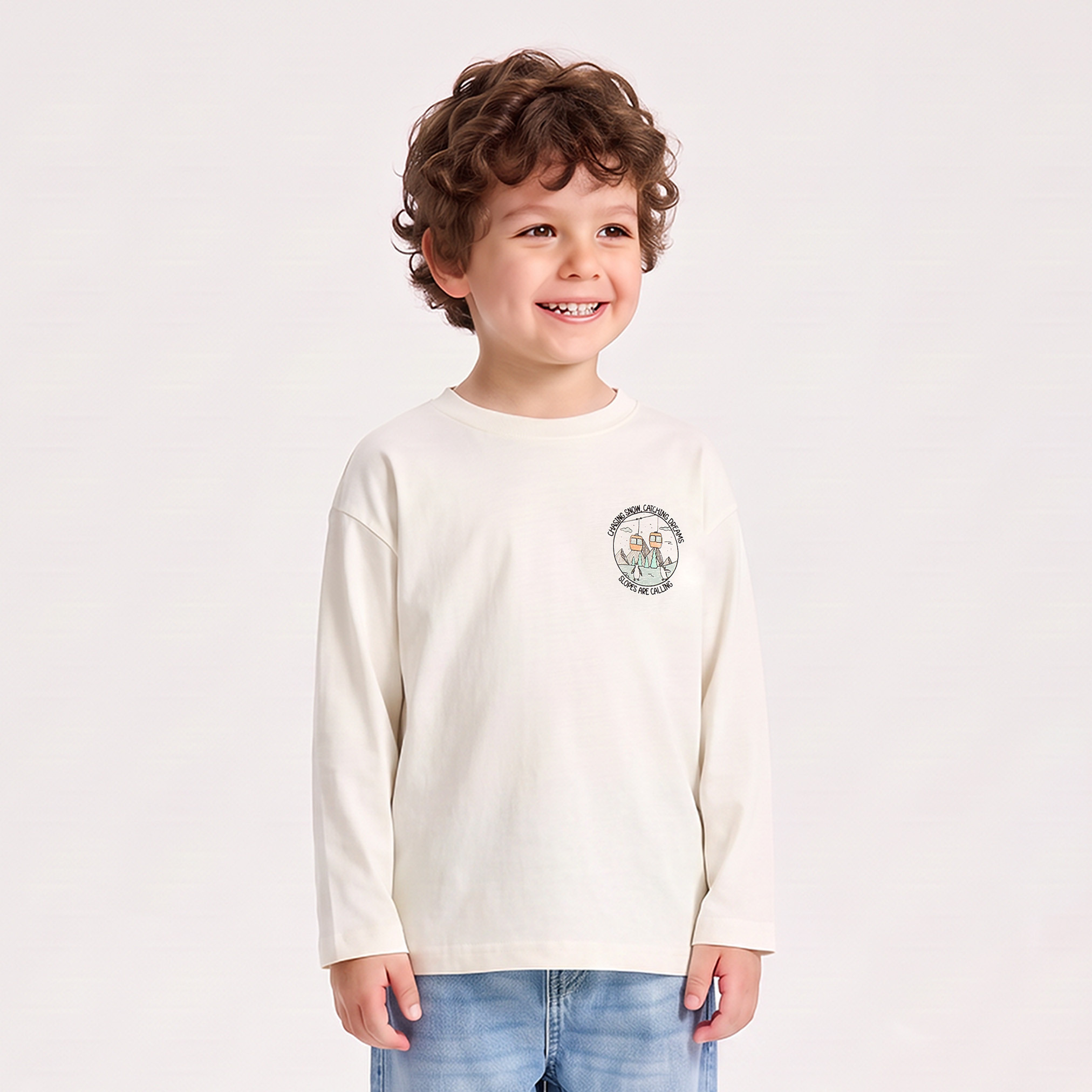 Pack of 2 Juniors Crew Neck Long Sleeves T-shirt with Stripes-boys-clothing-tshirtsandpolos-image-3