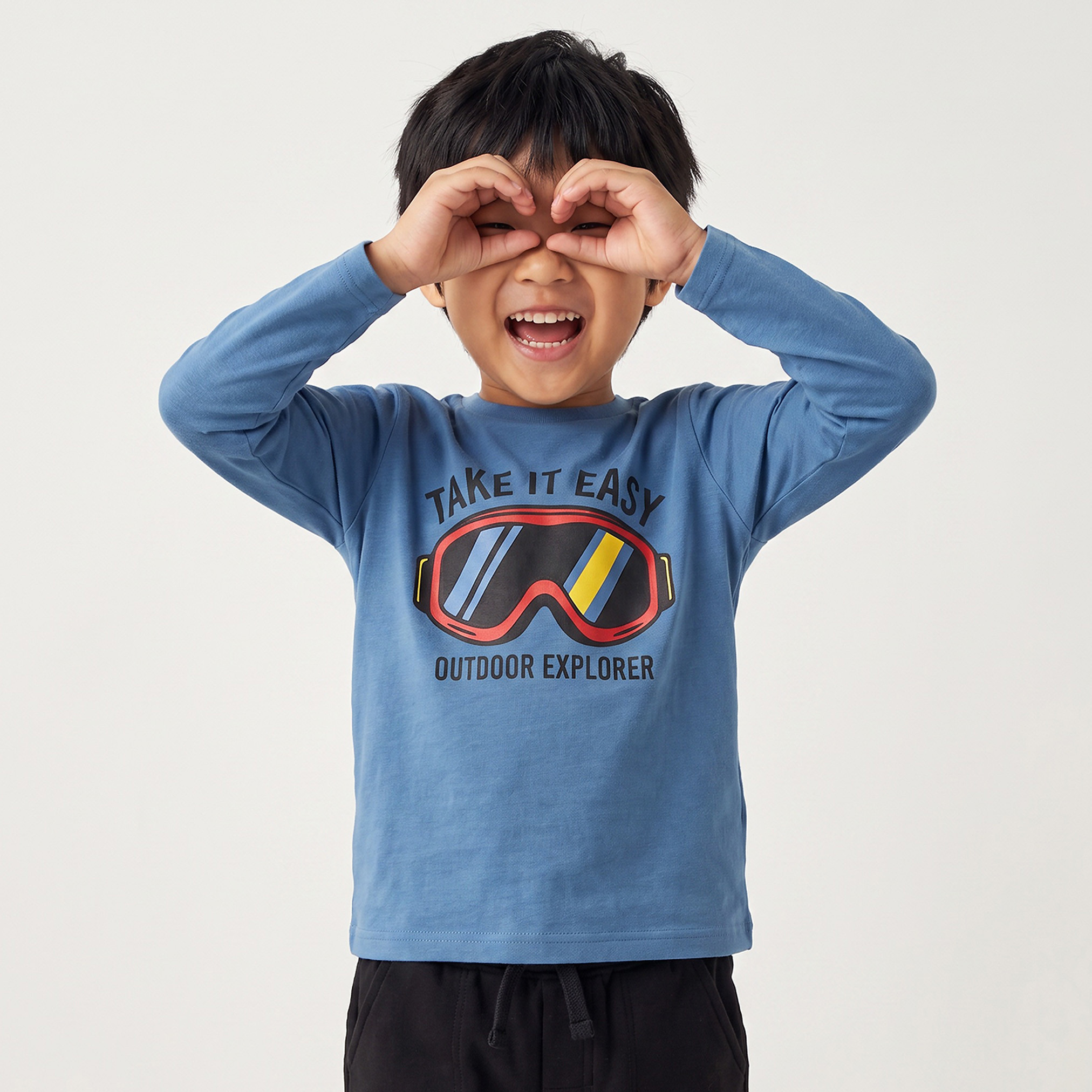 تيشيرت بياقة ضيقة وأكمام طويلة وطبعات من جونيورز-boys-clothing-tshirtsandpolos-image-1