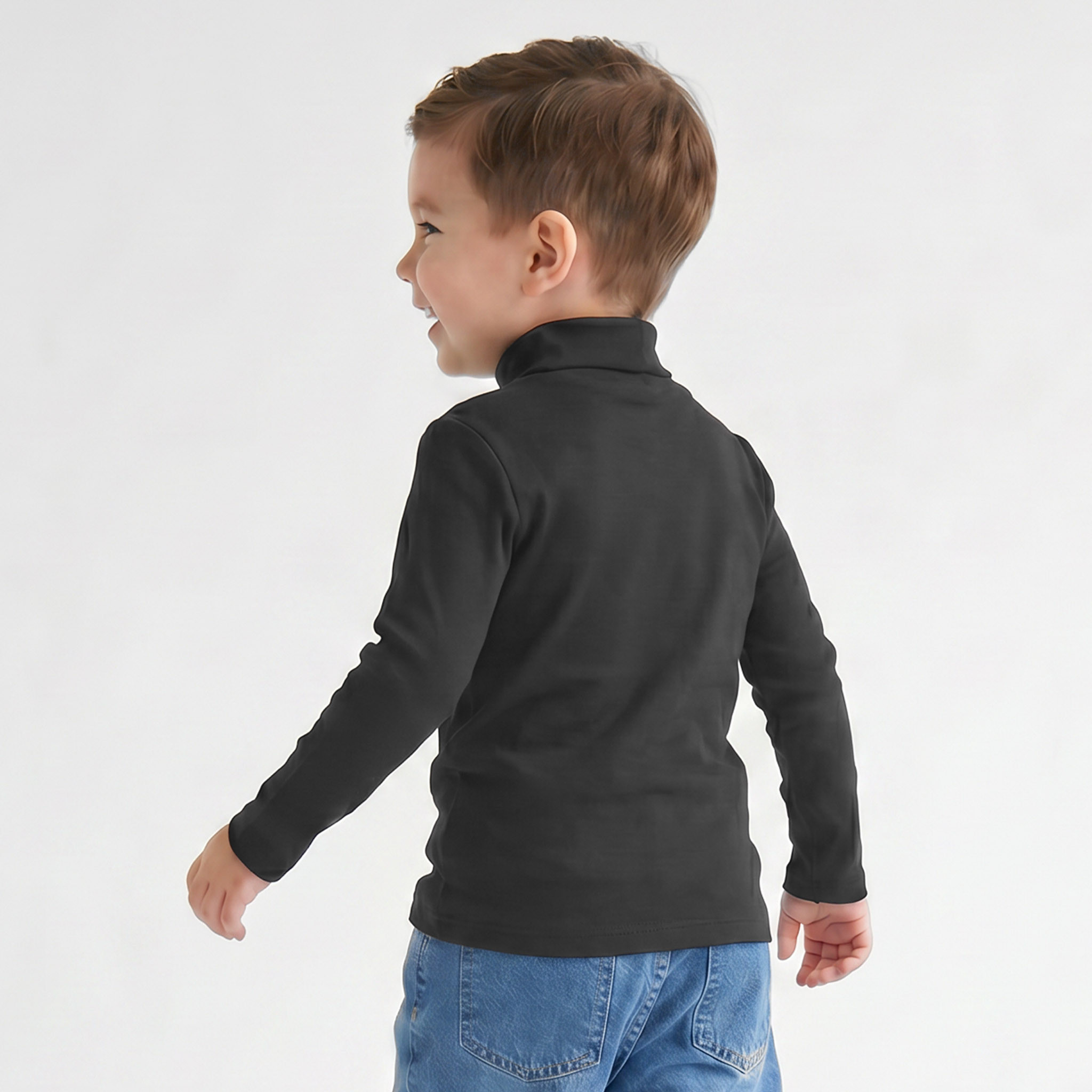 تيشيرت بياقة عالية وأكمام طويلة من جونيورز-boys-clothing-tshirtsandpolos-image-3