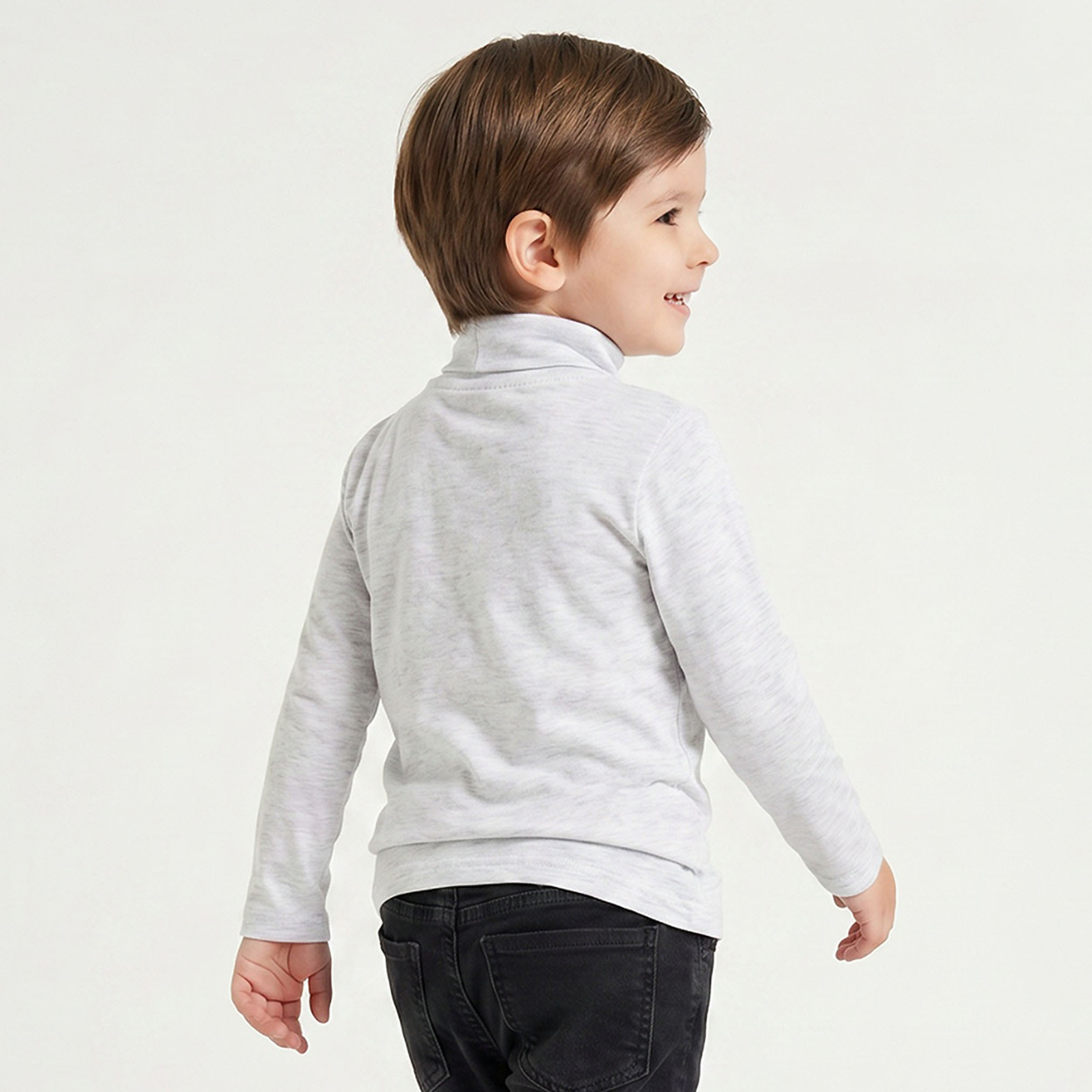 تيشيرت بياقة عالية وأكمام طويلة من جونيورز-boys-clothing-tshirtsandpolos-image-3