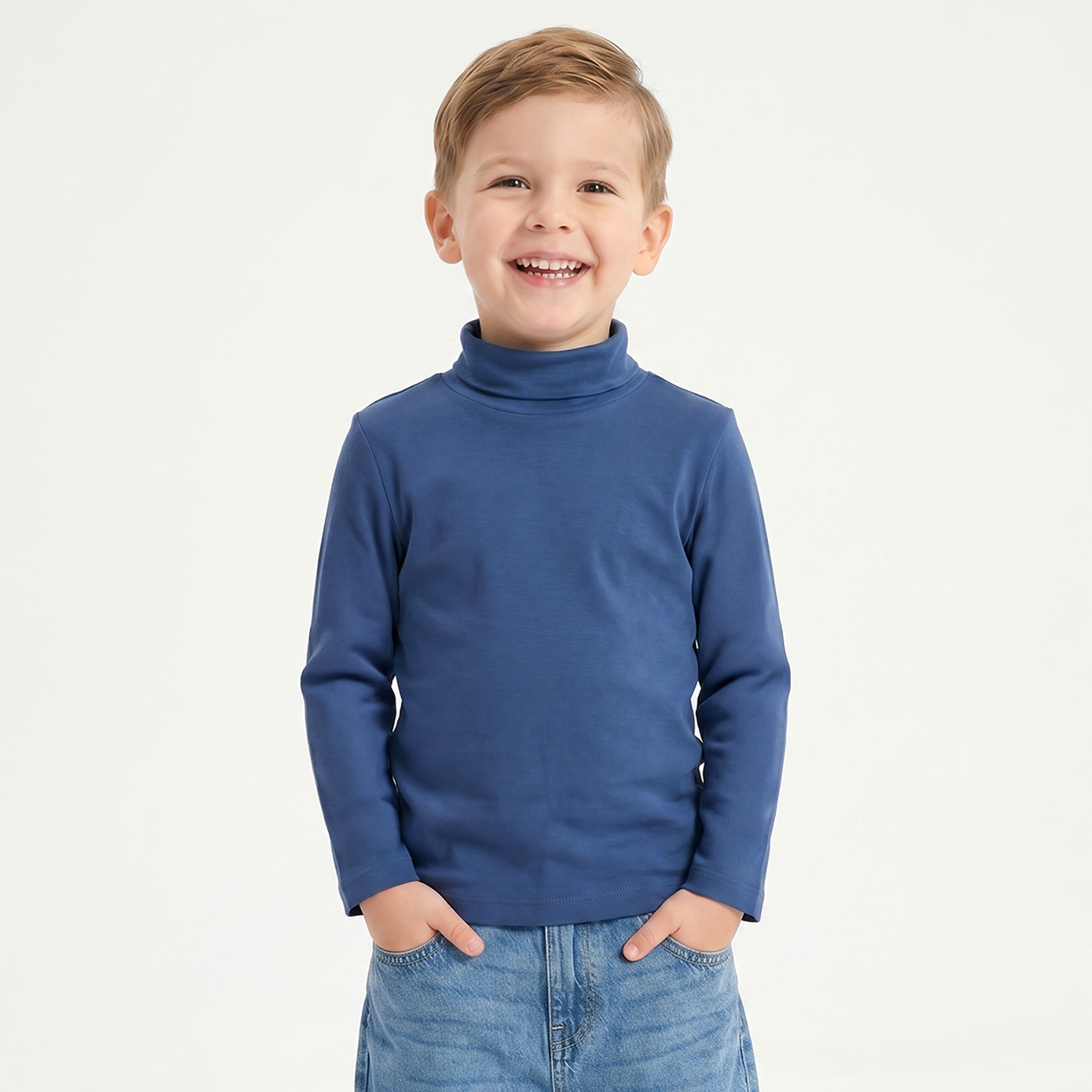 Juniors High Neck Long Sleeves T-shirt-boys-clothing-tshirtsandpolos-image-1