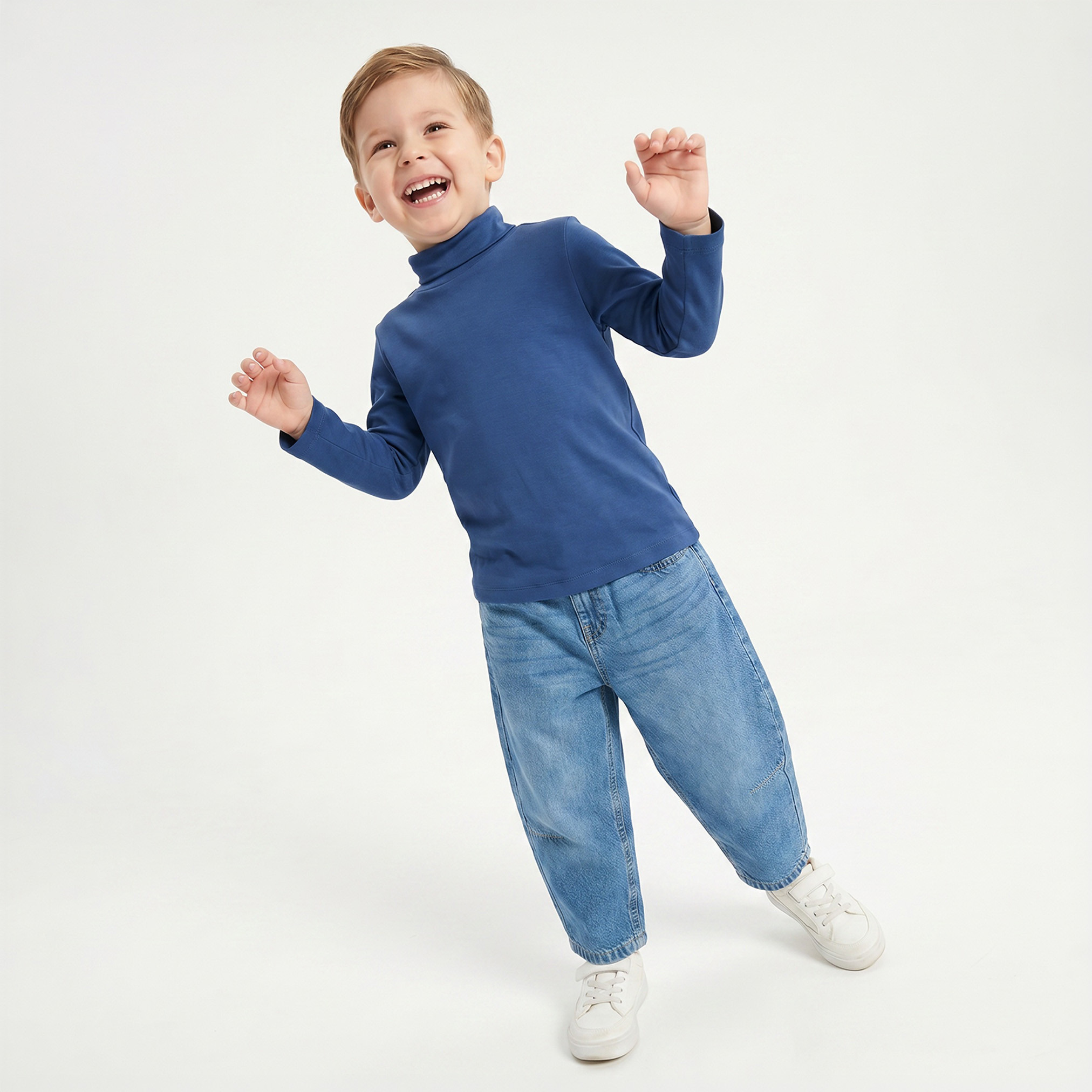 Juniors High Neck Long Sleeves T-shirt-boys-clothing-tshirtsandpolos-image-2