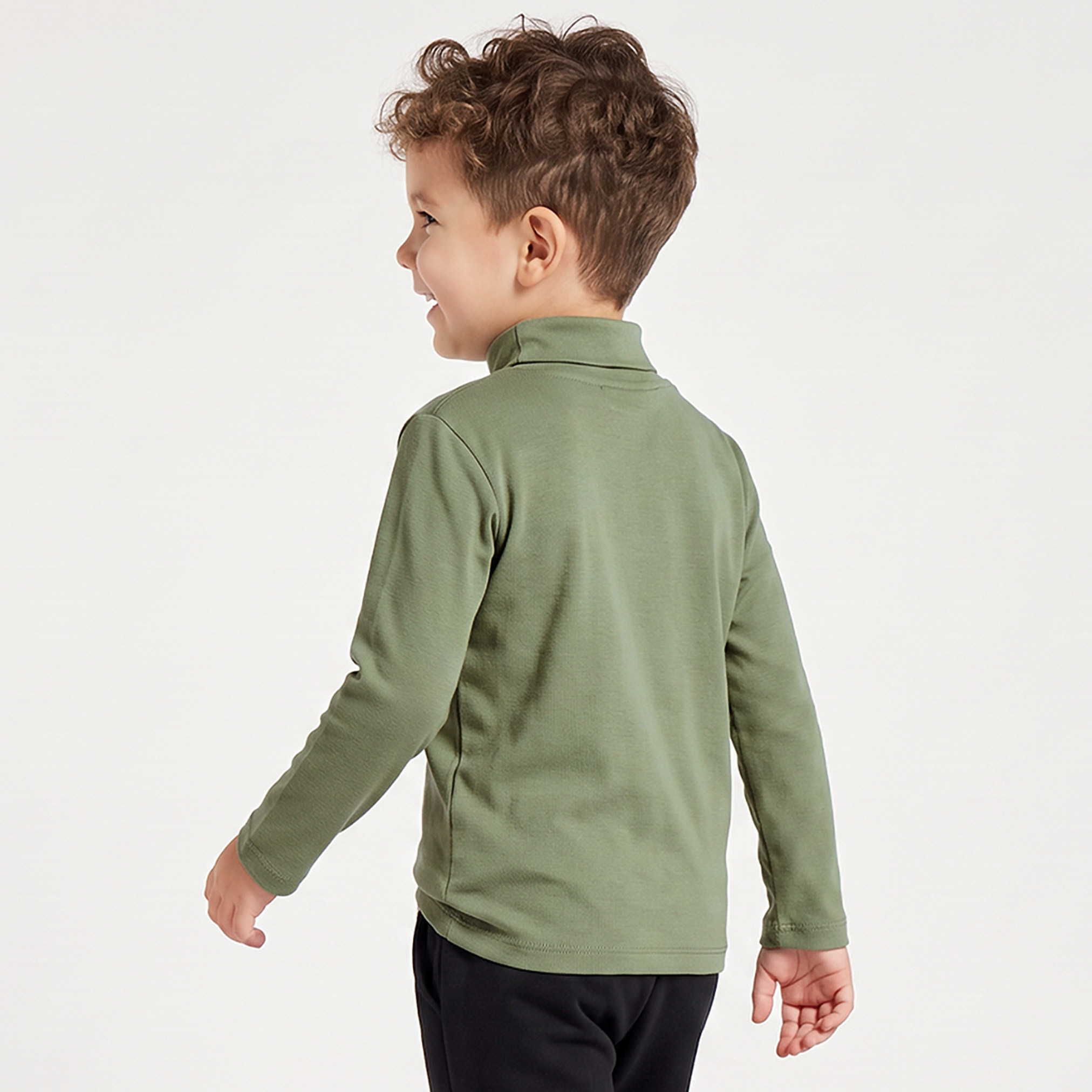 تيشيرت بياقة ضيقة عالية وأكمام طويلة من جونيورز-boys-clothing-tshirtsandpolos-image-3